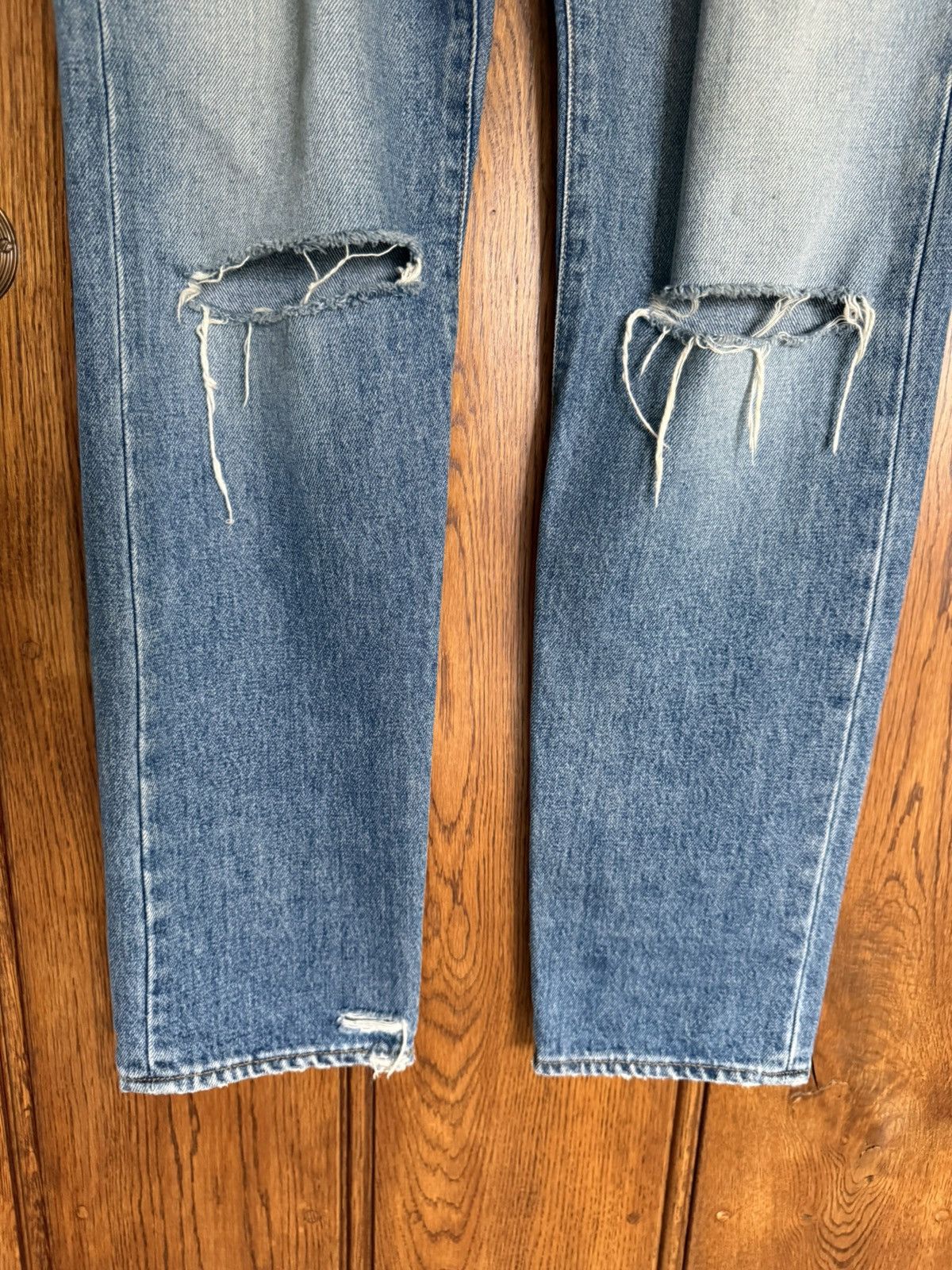 Saint Laurent Paris SS16 Saint Laurent D10 knee rip jeans Hedi 32 grail slim Size US 33 - 18 Thumbnail