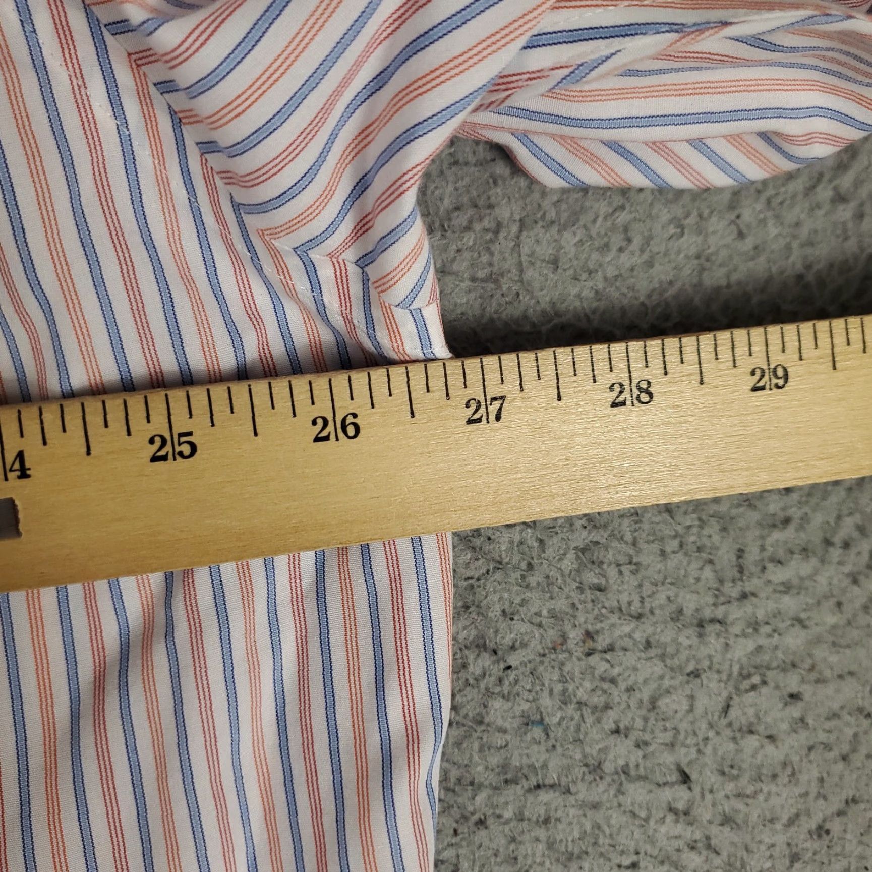 Brooks Brothers Brooks Brothers Dress Shirt Mens Regular 17.5 Blue Striped Long Sleeve Button Up Size 46R - 7 Thumbnail