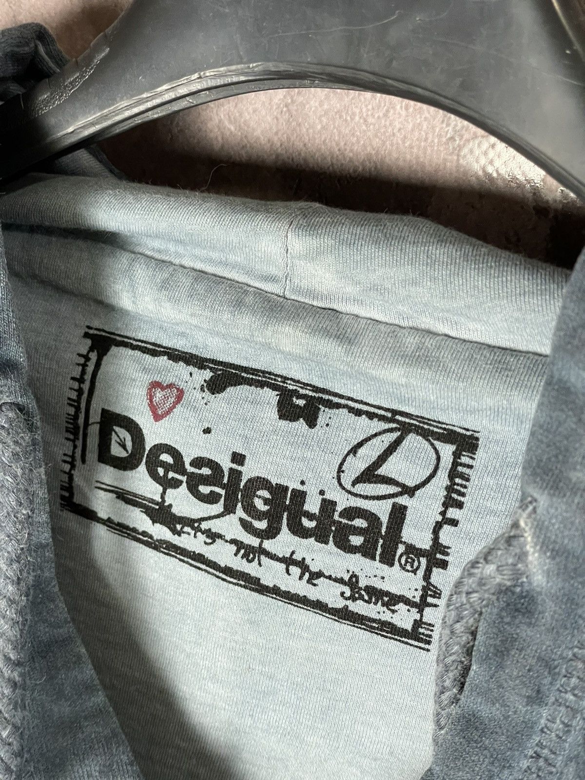Desigual × Vintage 00s RARE VINTAGE Avant Garde Japanese Style Desigual Hoodie Size L / US 10 / IT 46 - 11 Thumbnail