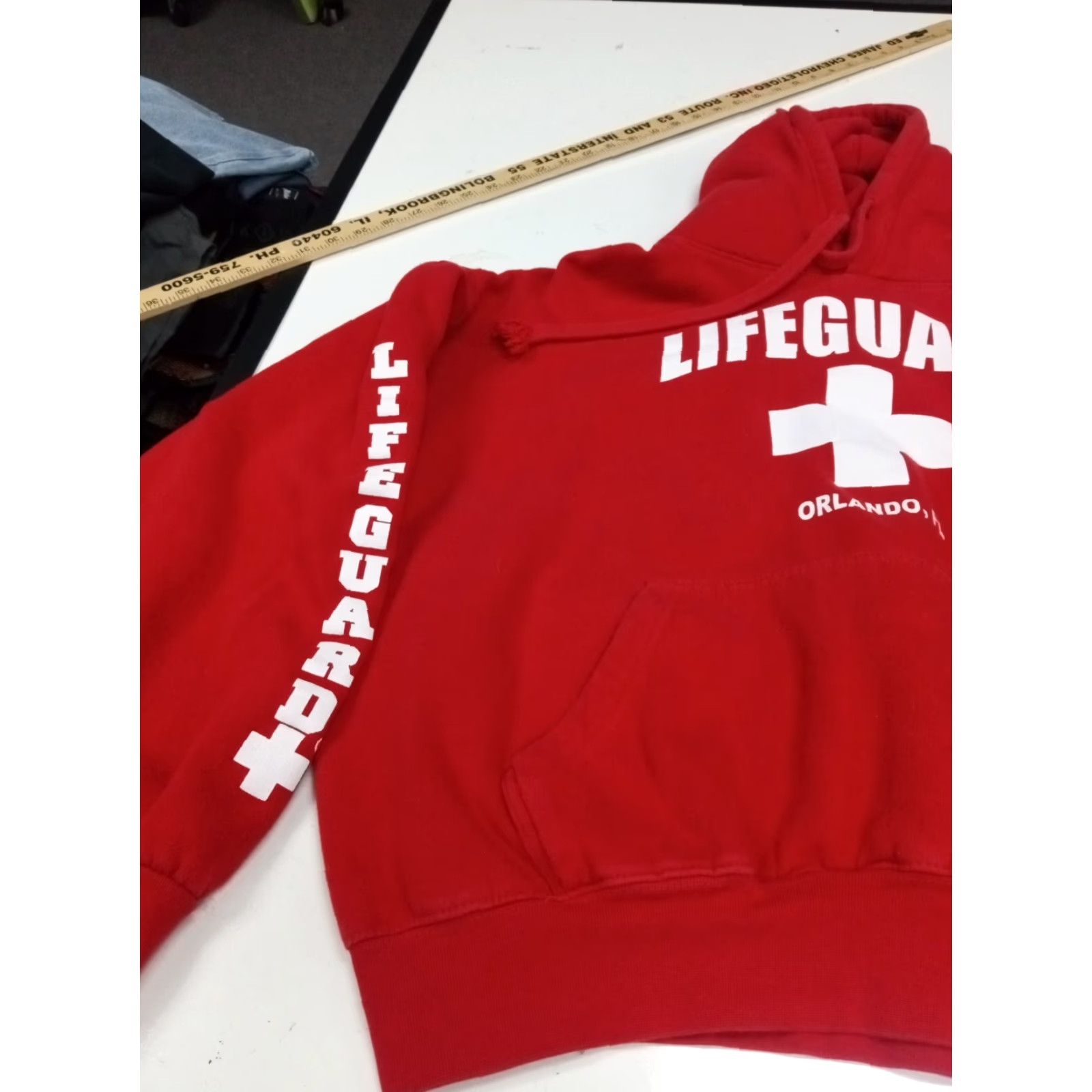Vintage VINTAGE Official Lifeguard Hoodie Orlando Florida XL 52" Chest Sleeve Hit Size US XL / EU 56 / 4 - 2 Thumbnail
