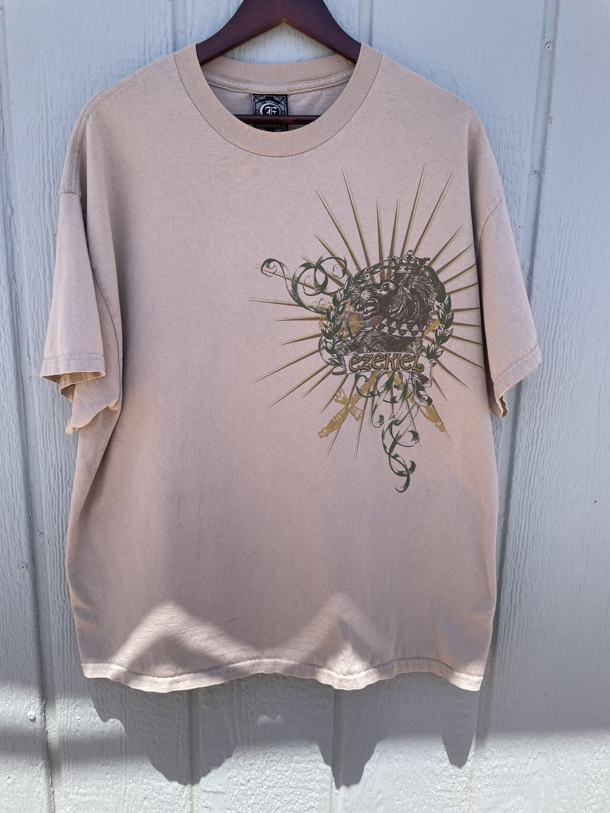 Ezekiel Vintage 2000s Y2K Ezekiel Stake Brand Tan Xl T-shirt Size US XL / EU 56 / 4 - 2 Thumbnail