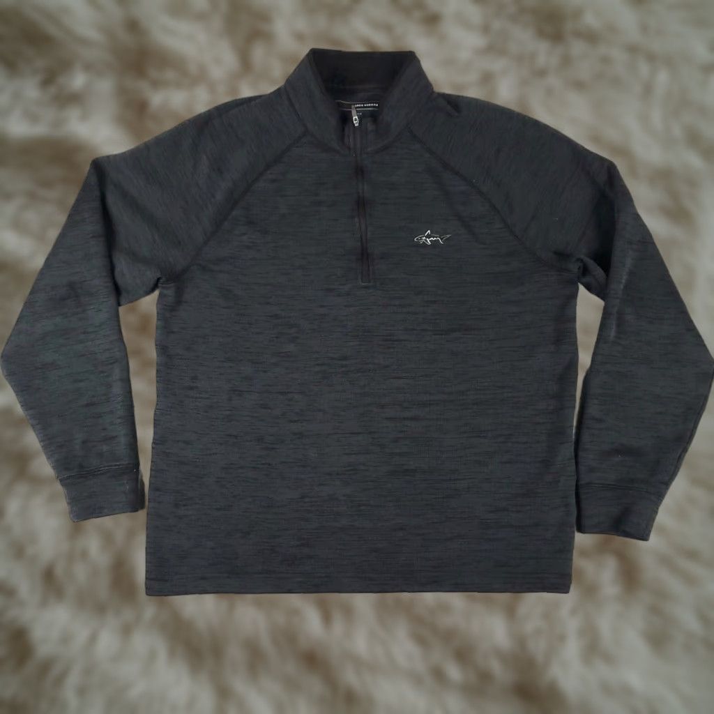 Vintage VINTAGE Greg Norman Men's Sweater Pullover 1/4 Zip Knitted Cotton Blend Gray M Casual Classic Modern Size US M / EU 48-50 / 2 - 1 Thumbnail