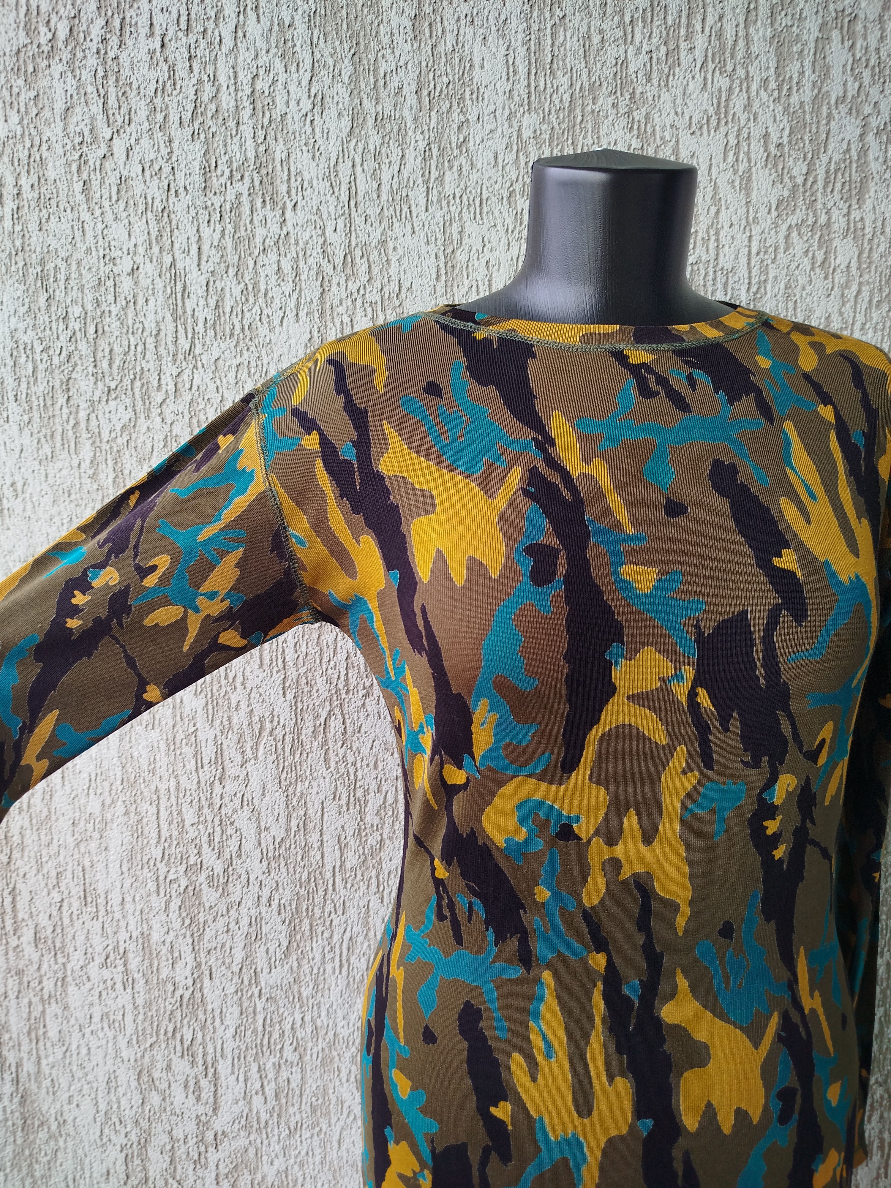 Jean Paul Gaultier Gaultier Junior Dress Camouflage Ribbed Vintage 90s Size M / US 6-8 / IT 42-44 - 10 Thumbnail