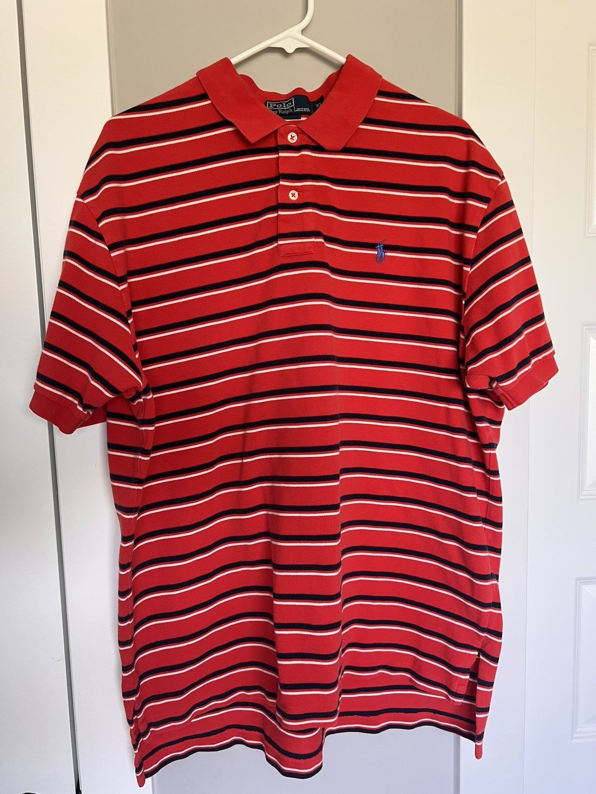 Polo Ralph Lauren Polo Ralph Lauren Red Striped Shirt Size US XL / EU 56 / 4 - 6 Thumbnail