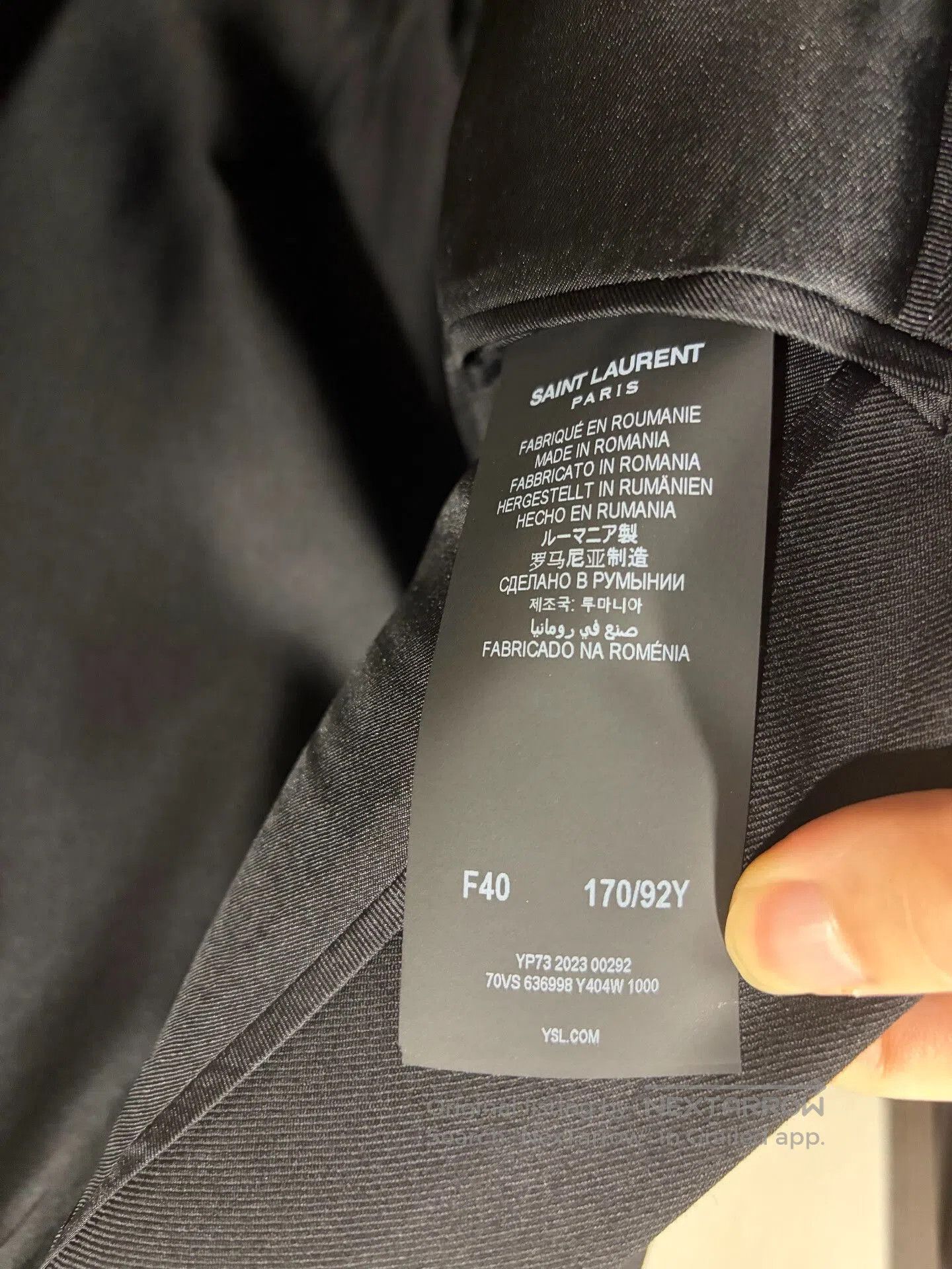 Yves Saint Laurent Saint Laurent Women’s Smoking Jacket F40. Size S / US 4 / IT 40 - 5 Thumbnail