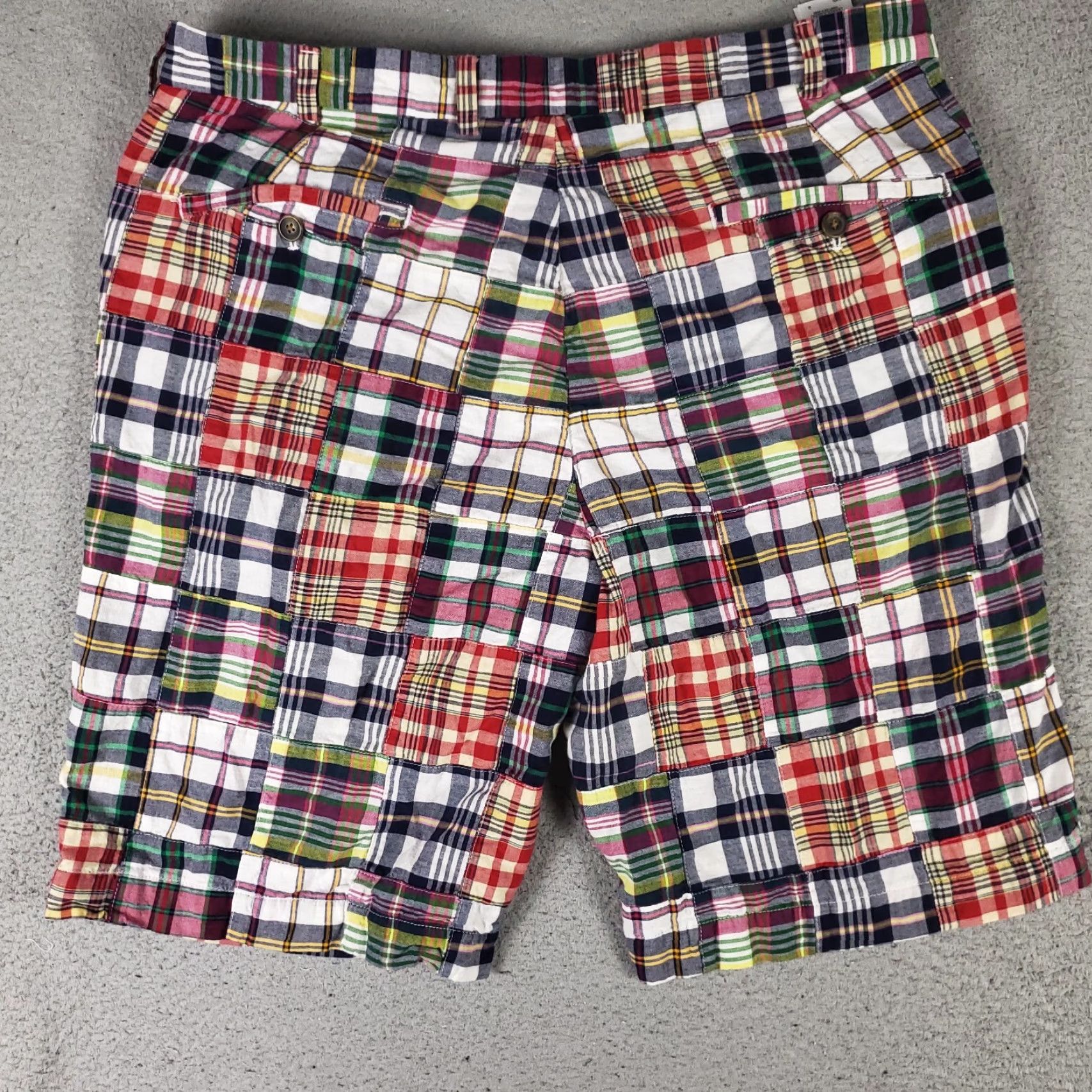 Brooks Brothers VINTAGE Brooks Brothers Shorts Mens 38 Chino Flat Front Plaid Casual Classic Preppy Blue Size US 38 / EU 54 - 4 Thumbnail