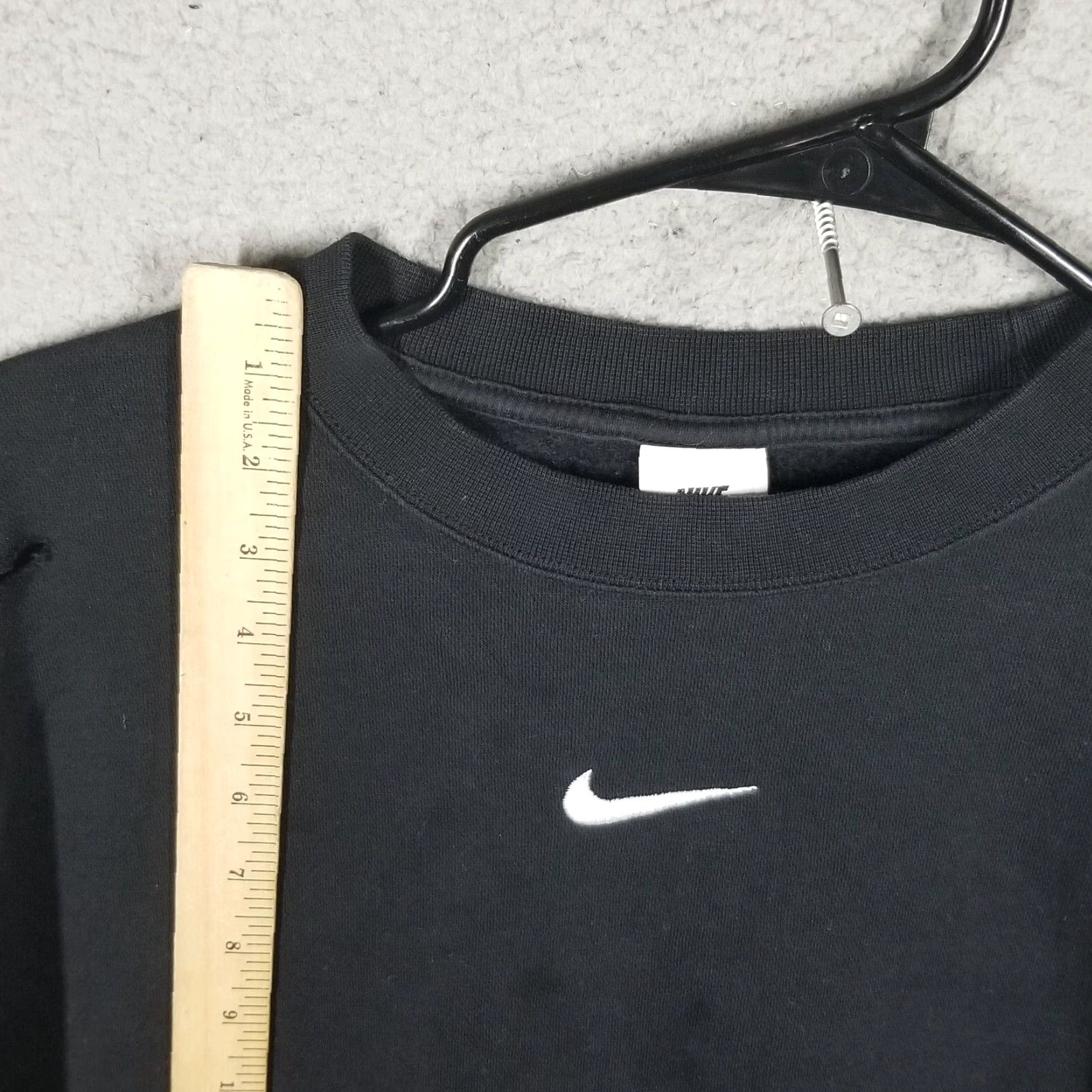 Nike NIKE Women’s Fleece Pullover Crew Sweatshirt Small Black Oversized Activewear Size S / US 4 / IT 40 - 4 Thumbnail