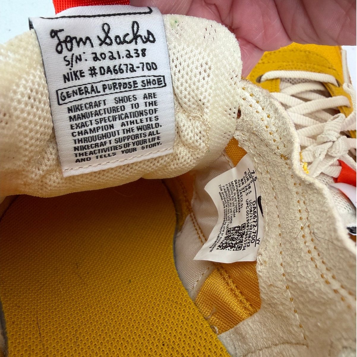 Nike Tom Sachs x NikeCraft General Purpose Yellow Sneaker 7.5 Size US 7.5 / IT 37.5 - 15 Thumbnail