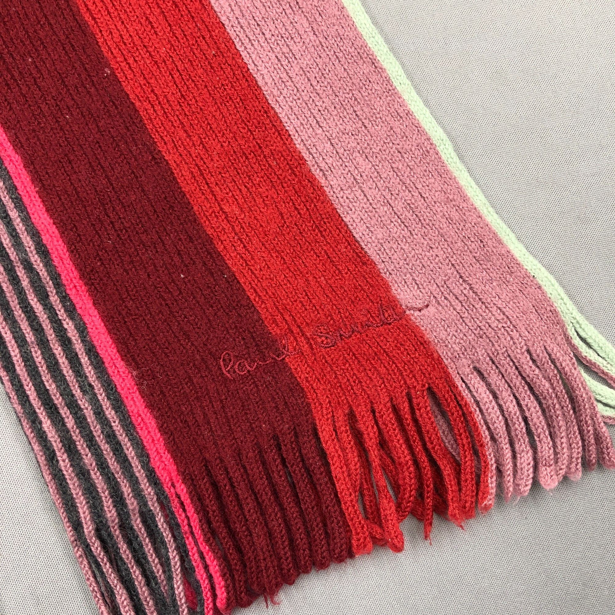 Paul Smith Vintage Paul Smith Scarf Ribbed Knit Wool Scarves Size ONE SIZE - 4 Thumbnail