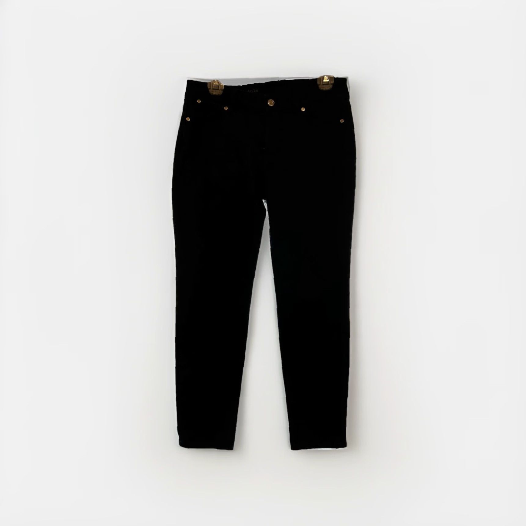 Talbots Talbots Signature Slim Ankle Petite Pants 6P 30x27 Blue Cotton Elastane Slim Denim Zip Button Logo Womens Size 28" / US 6 / IT 42 - 3 Thumbnail