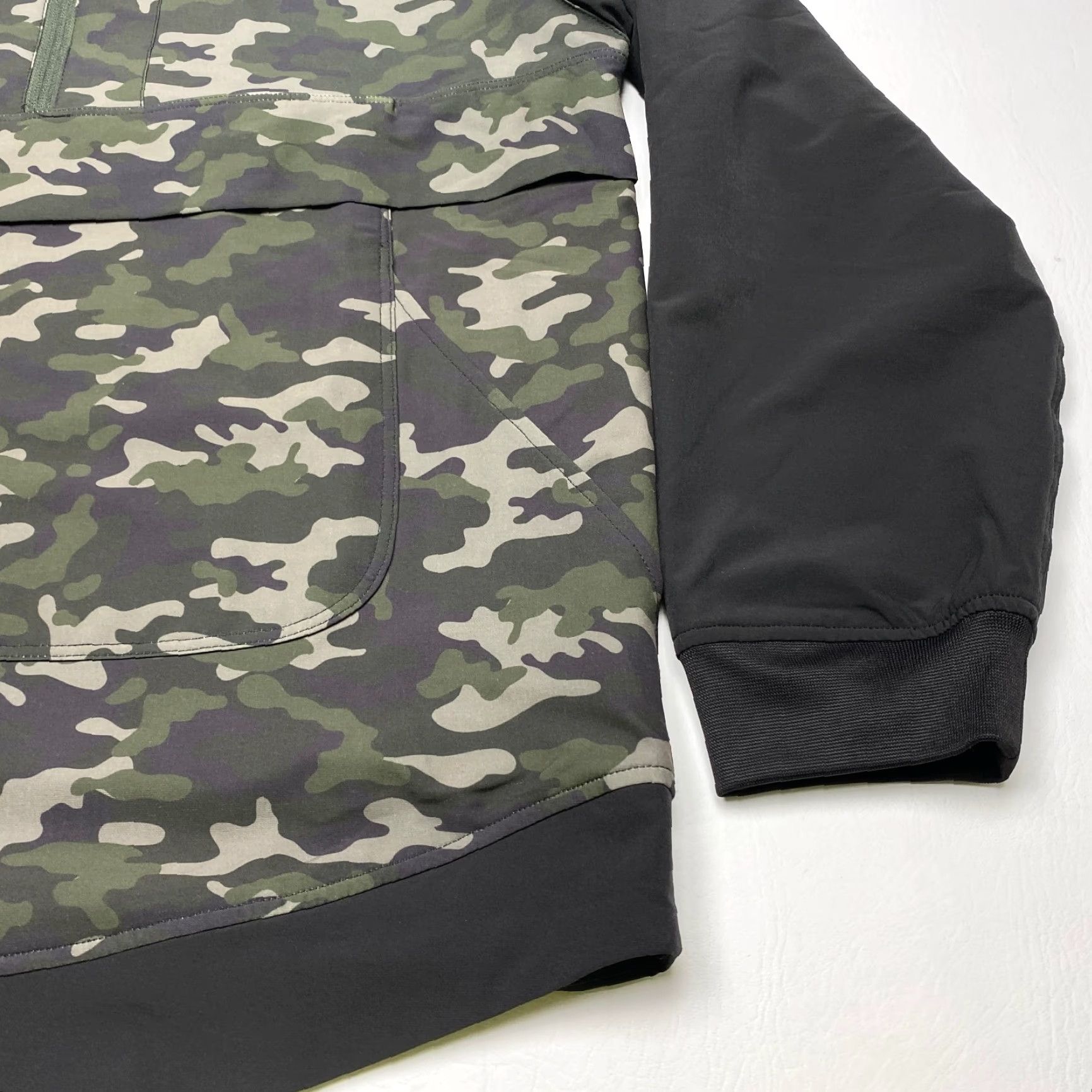 Vintage BYLT Hoodie Men's Large Elevate Drop Cut 1/4 Zip Black Camouflage Camo Pullover Size US L / EU 52-54 / 3 - 4 Thumbnail