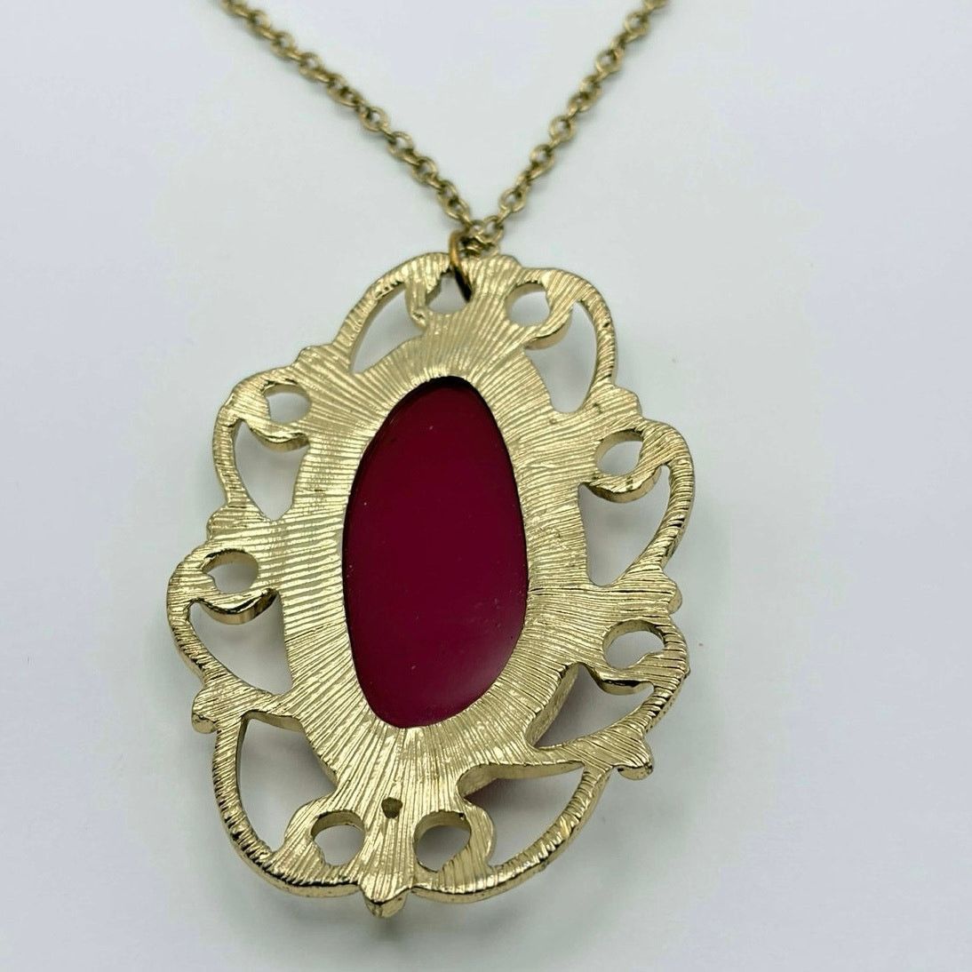 Other Gold & Pink Stone Necklace Size ONE SIZE - 4 Thumbnail
