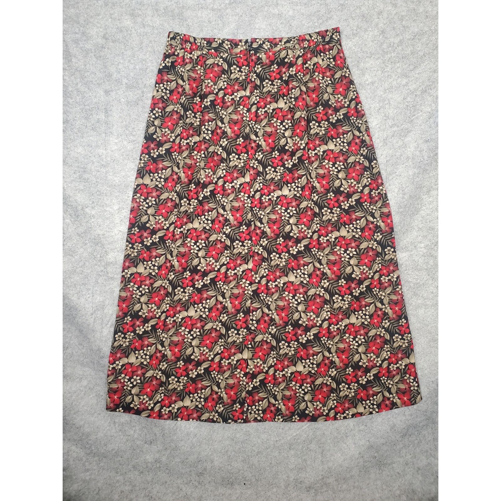 Other × Vintage Women's Vintage Sag Harbor M Petite Red Floral Skirt Boho Size 30" / US 8 / IT 44 - 2 Thumbnail