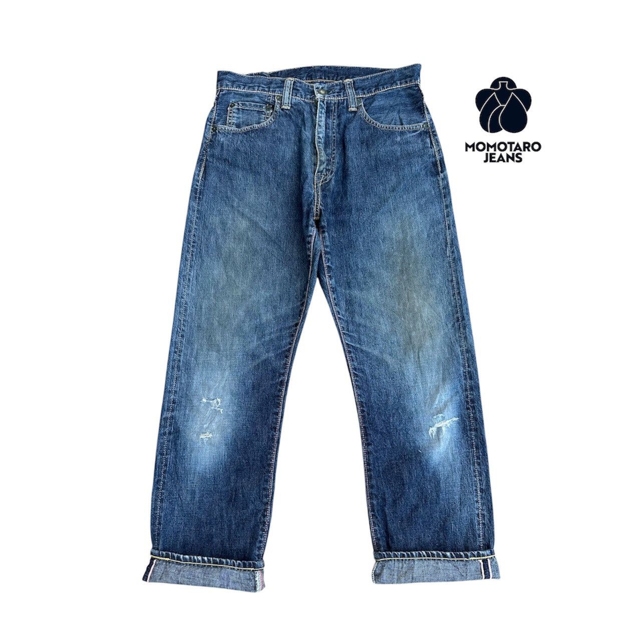 Momotaro Jeans Momotaro Selvedge Distressed Jeans Denim W29 Size US 29 - 1 Thumbnail