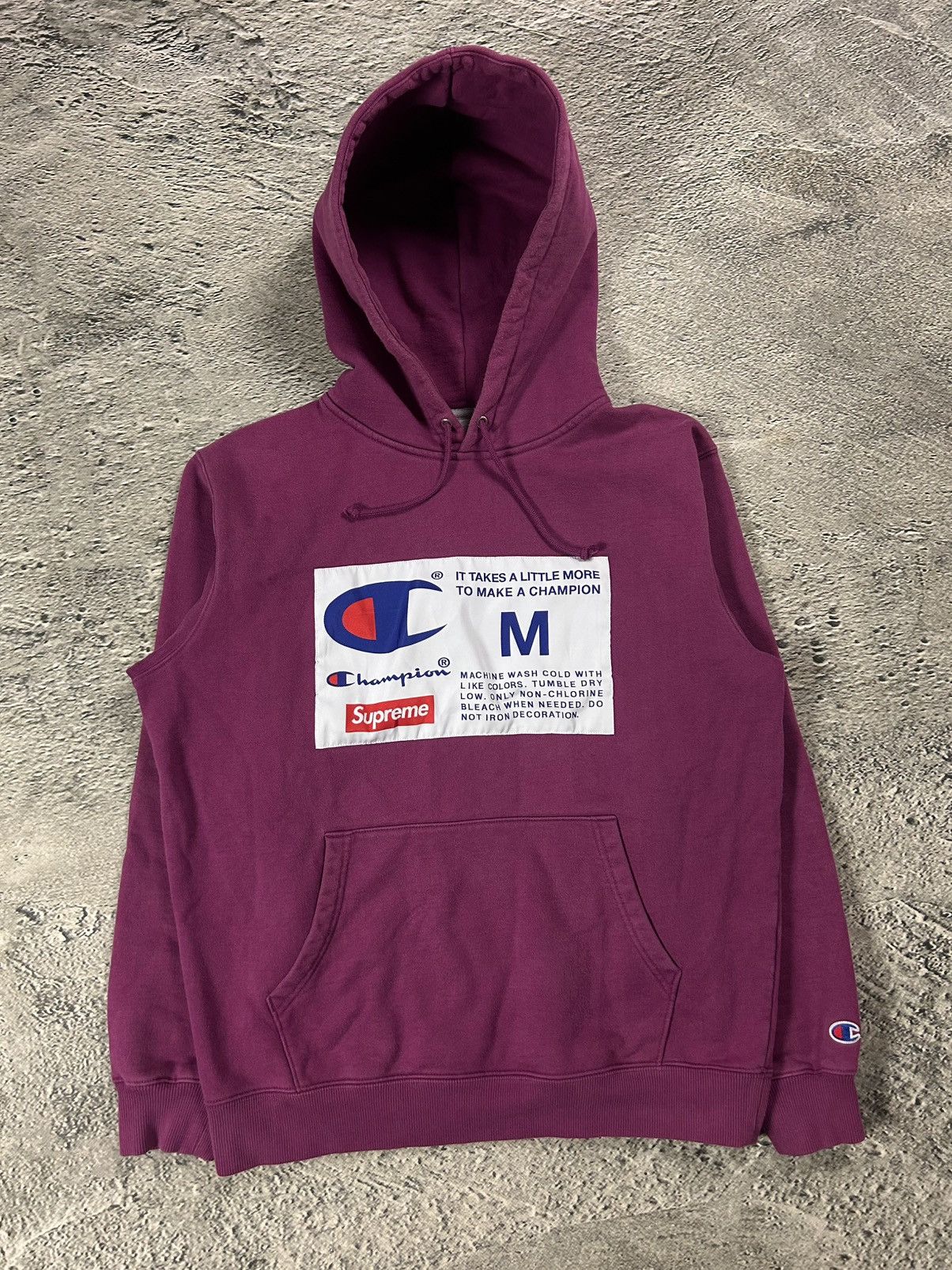 Champion × Supreme Supreme Champion Tag Hoodie purple Size US M / EU 48-50 / 2 - 1 Thumbnail