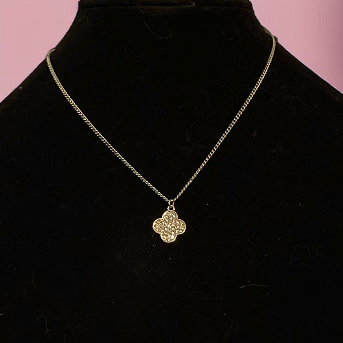 Other Gold tone paved clover pendant necklace Size ONE SIZE - 1 Thumbnail
