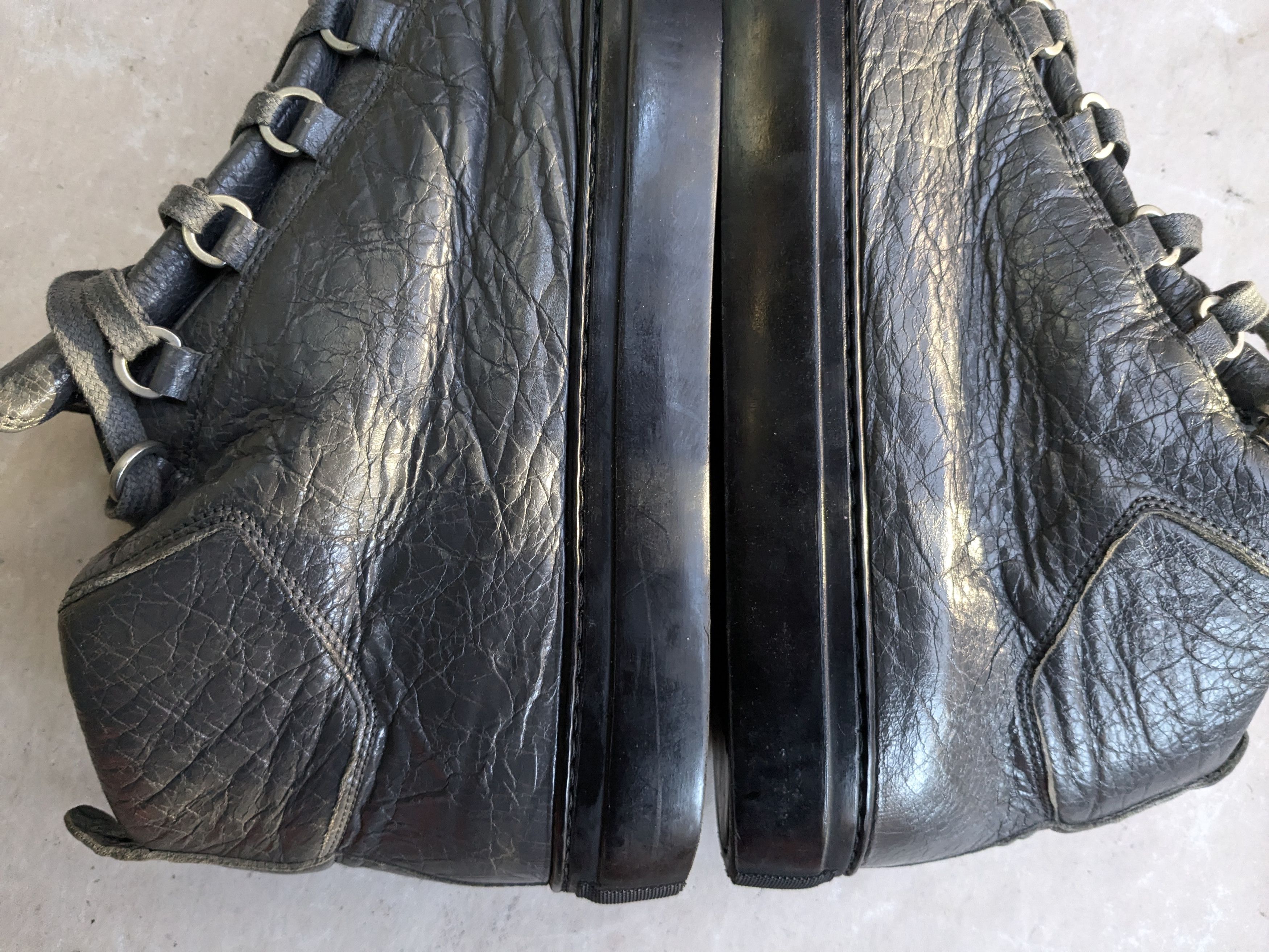 Balenciaga Balenciaga Arena Gray Black 12 High Tops Leather Size US 13 / EU 46 - 9 Thumbnail