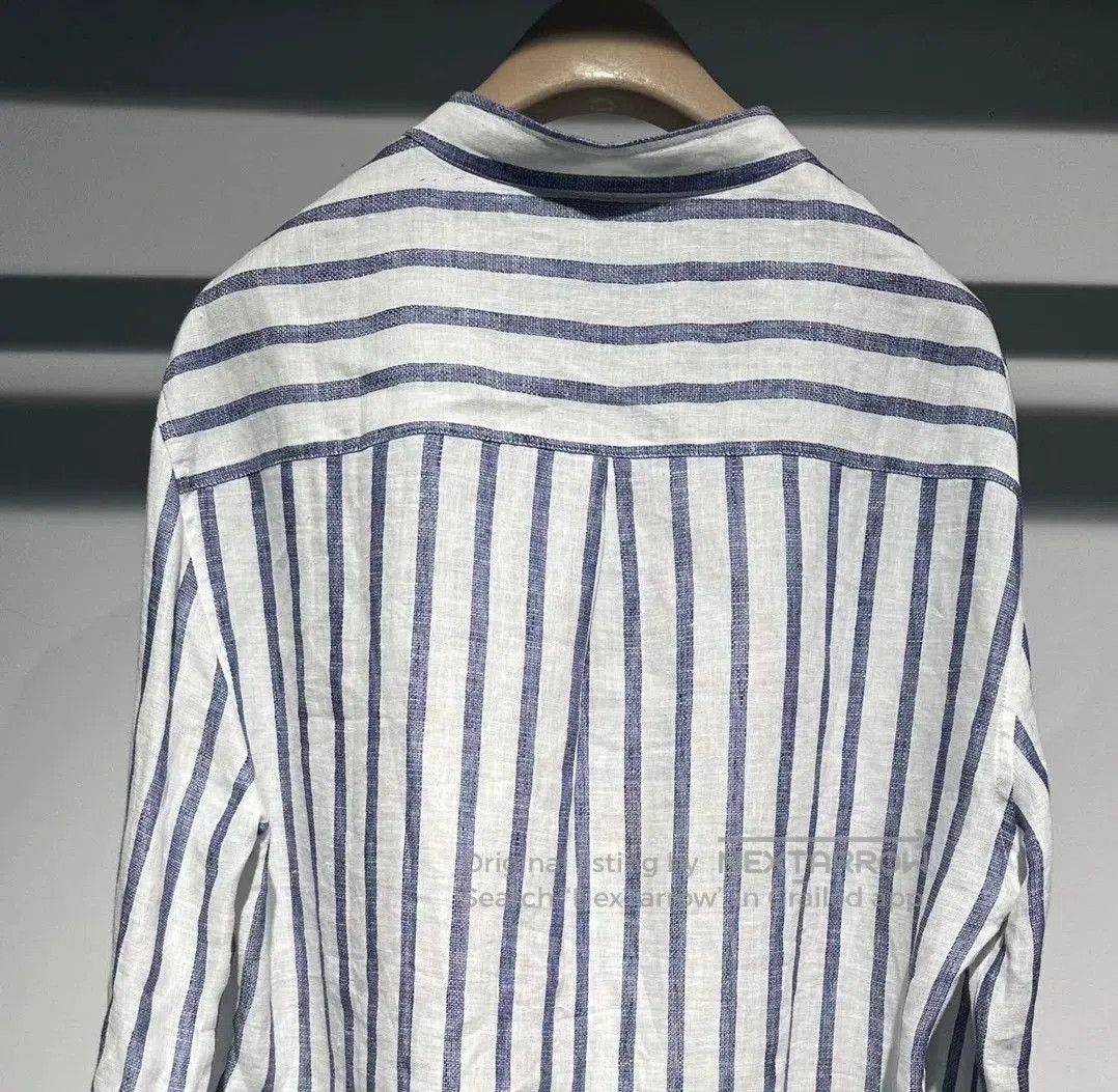 Brunello Cucinelli Brunello Cucinelli Blue Striped Linen Shirt. Size US M / EU 48-50 / 2 - 4 Thumbnail