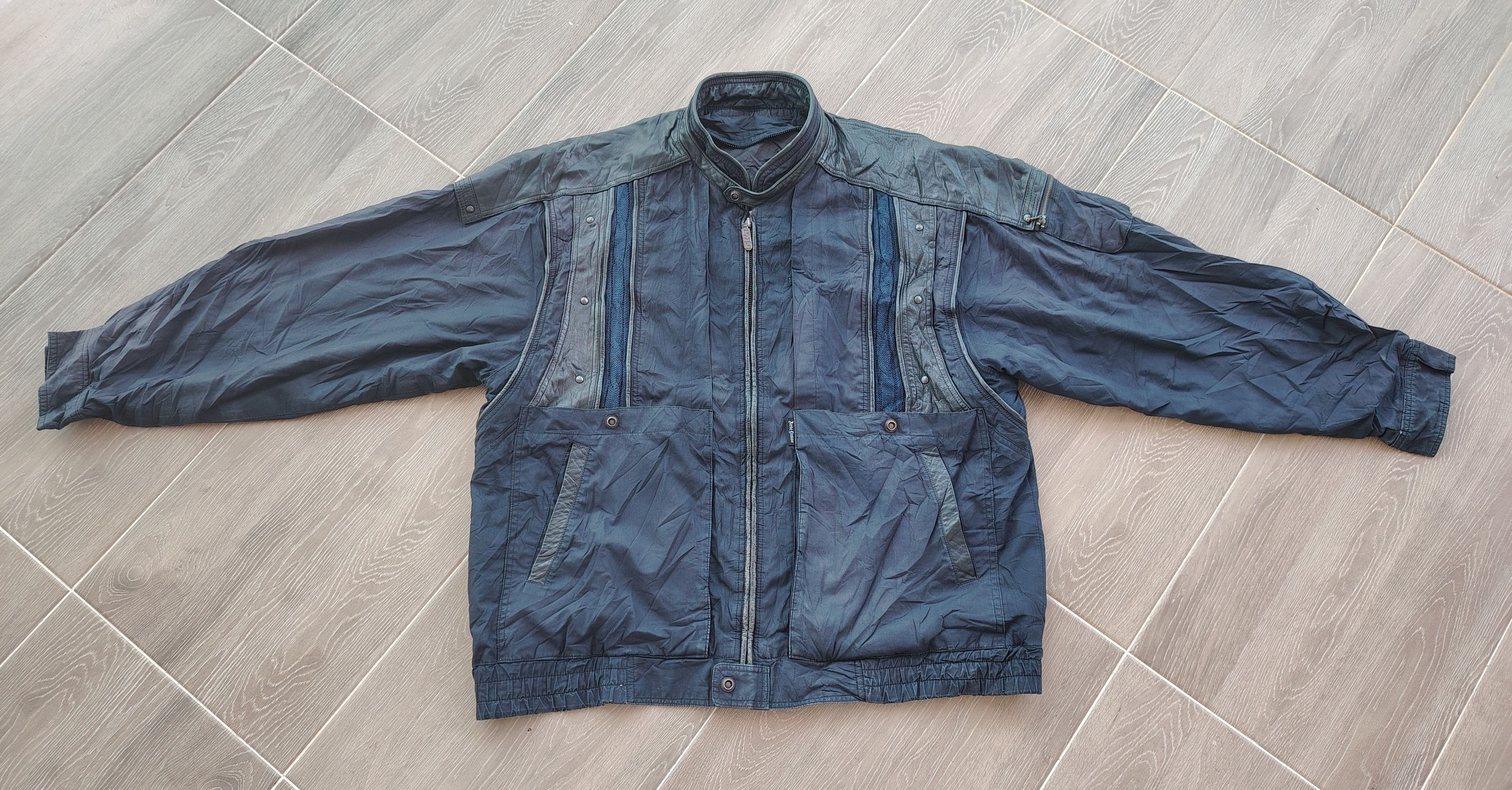 Designer × Vintage Vintage Arte Lusso PVC Leather Strip Zipper Rider Jacket Size US M / EU 48-50 / 2 - 1 Thumbnail