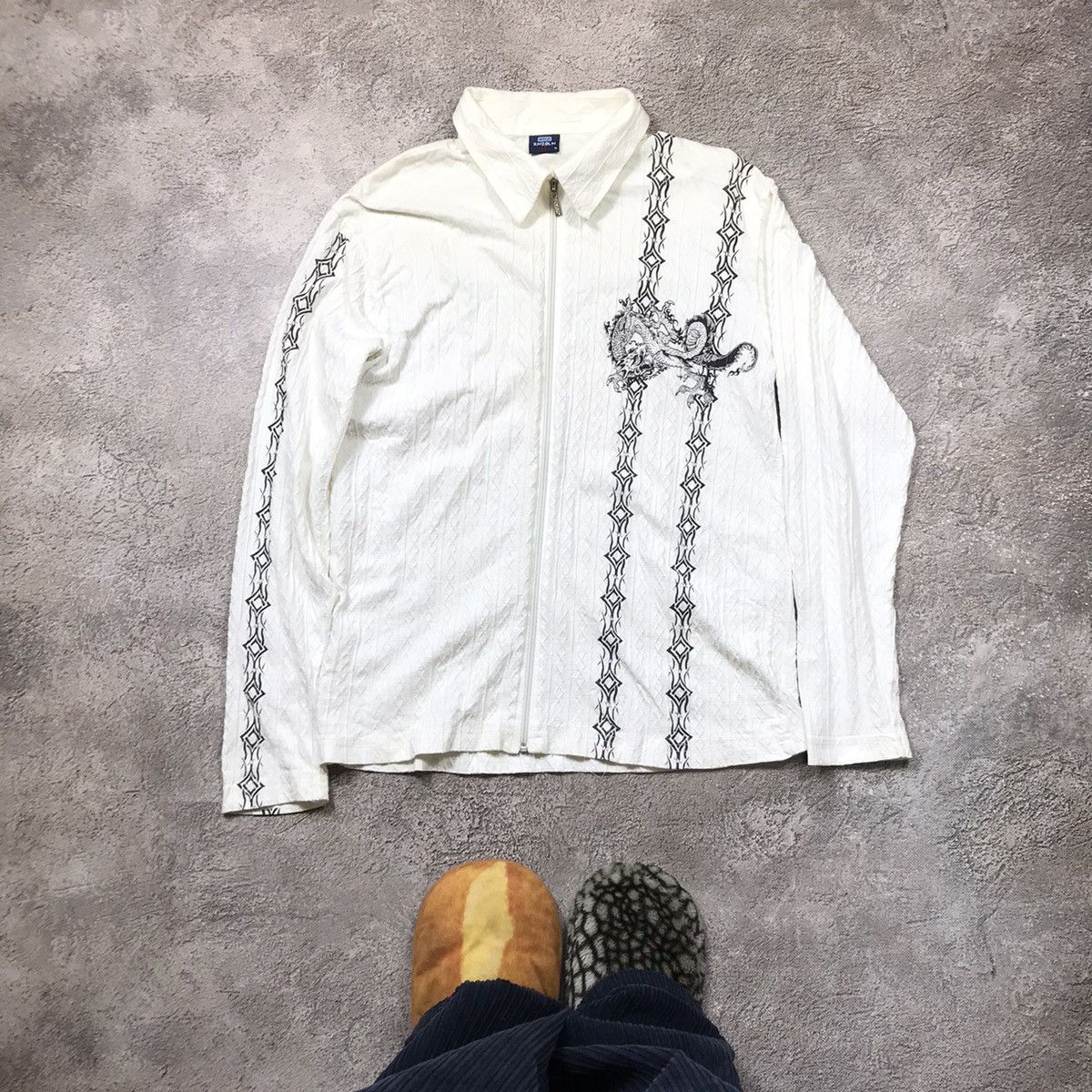 Vintage Vintage 90s Japanese Abstract Graphic Jacket Streetwear L Size US L / EU 52-54 / 3 - 1 Thumbnail