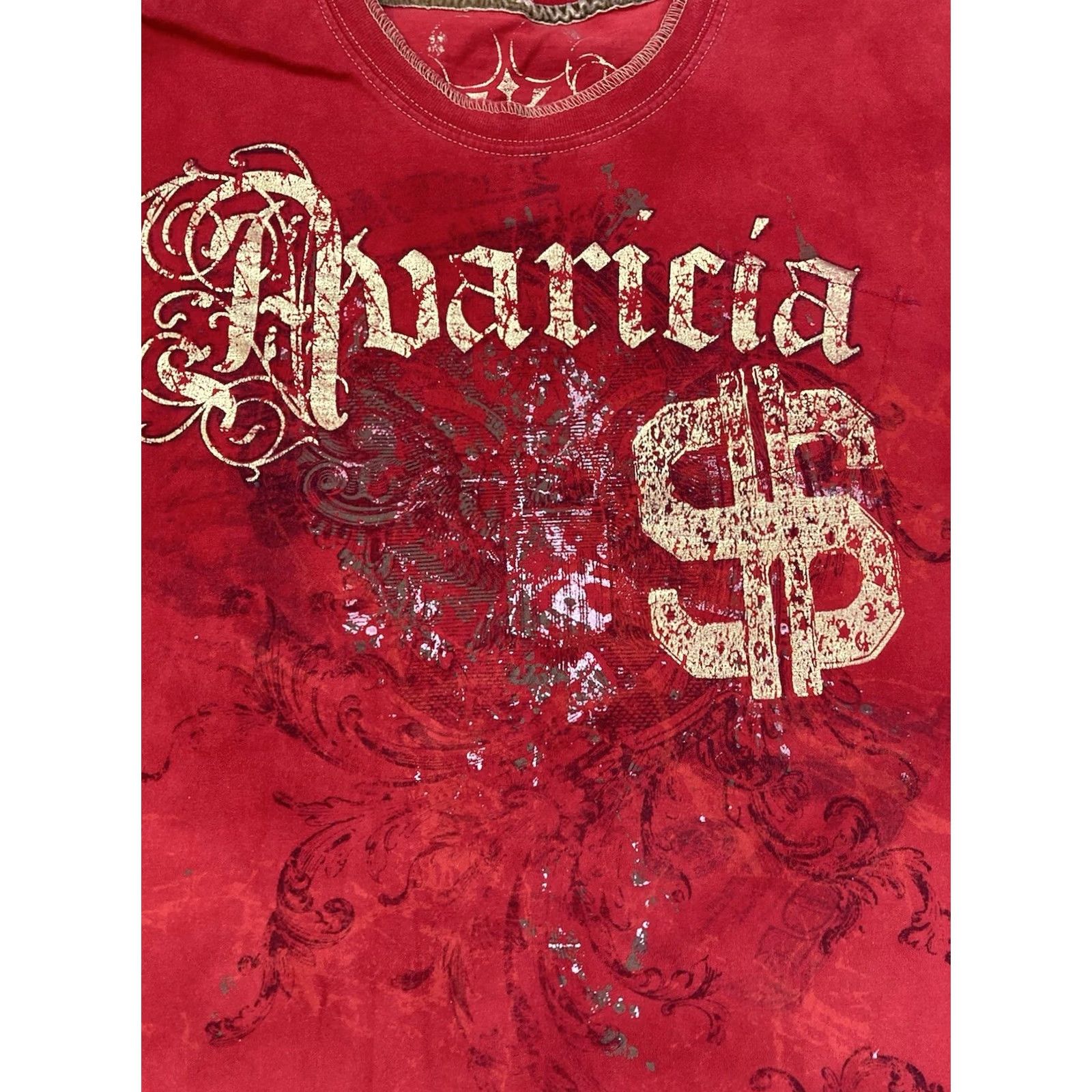 Imperial VINTAGE Imperio Money Sign Graphic T-shirt Men L Red Short Sleeve Crew Neck Cotton Logo T-Shirt Size US L / EU 52-54 / 3 - 2 Thumbnail