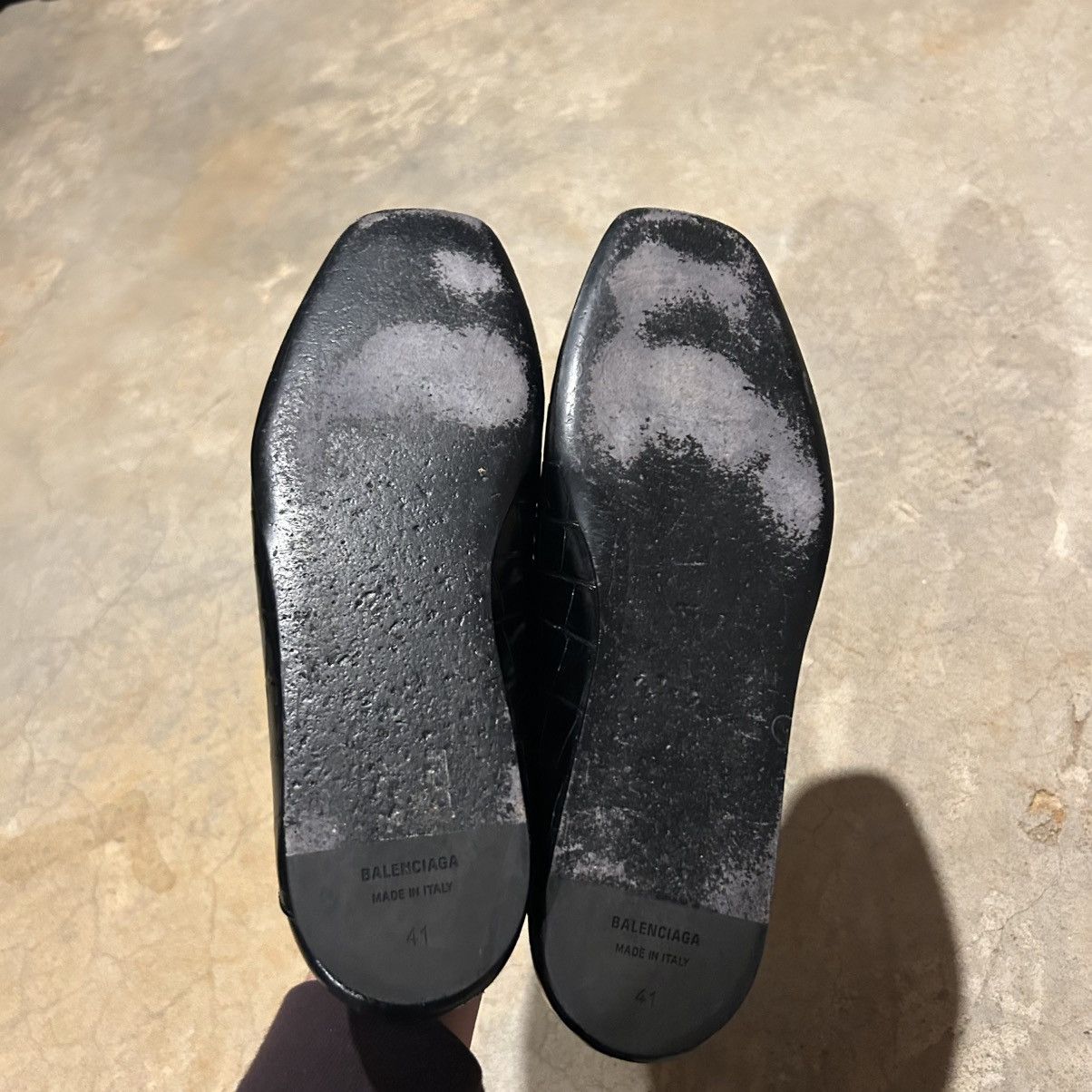 Balenciaga × Designer Balenciaga Cosy Flat Croc Embossed Leather Loafers US 9 Size US 9 / EU 42 - 9 Thumbnail