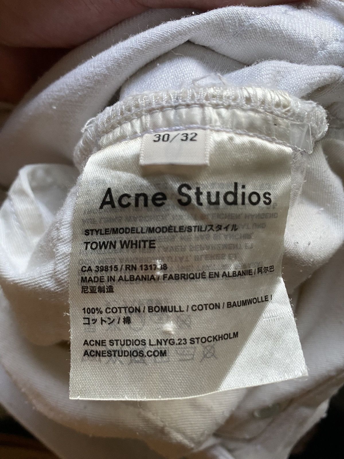 Acne Studios Town White Jeans Size US 30 / EU 46 - 3 Thumbnail