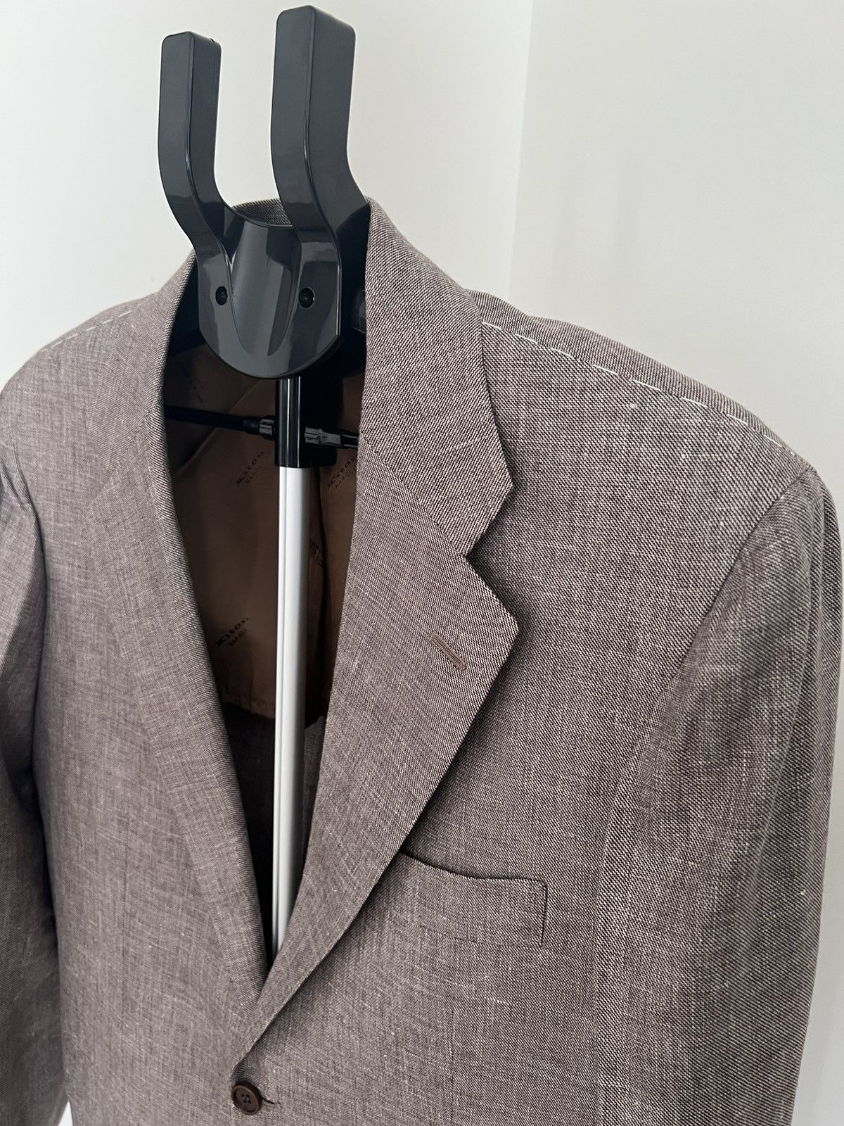 Barneys New York × Kiton Kiton Men’s Size 42R / 52R Tan Cashmere, Linen, Silk Blazer Size 42R - 2 Thumbnail