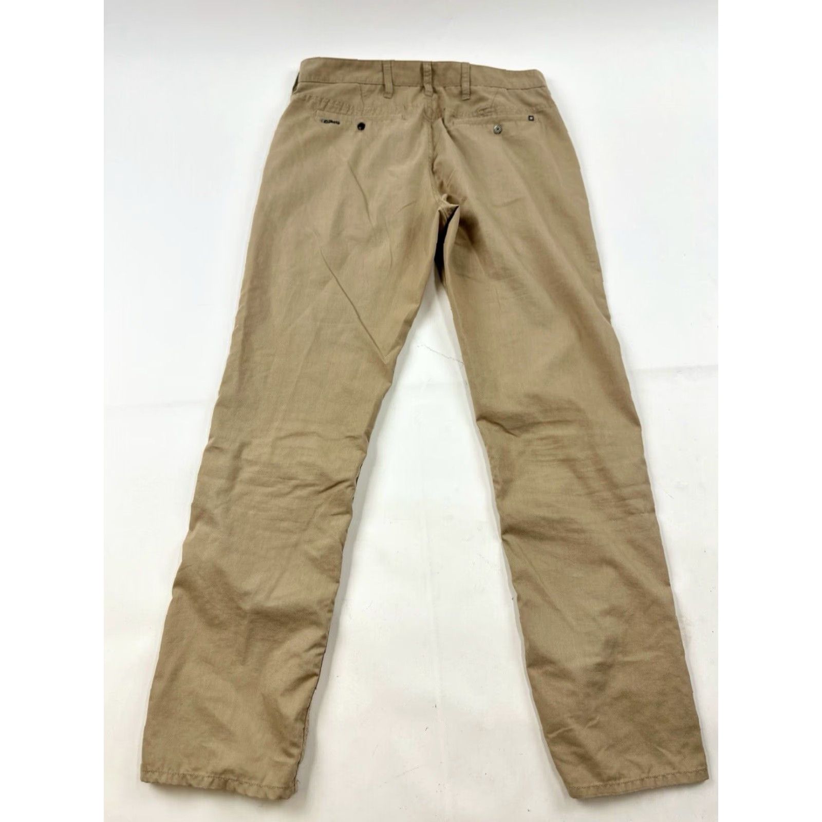 Hurley VINTAGE Hurley Pants Men 32 Khaki Beige Chino Regular Straight Drawstring Elastic Waist - Casual Mens Pants 32 Regular Beige Size US 32 / EU 48 - 2 Thumbnail