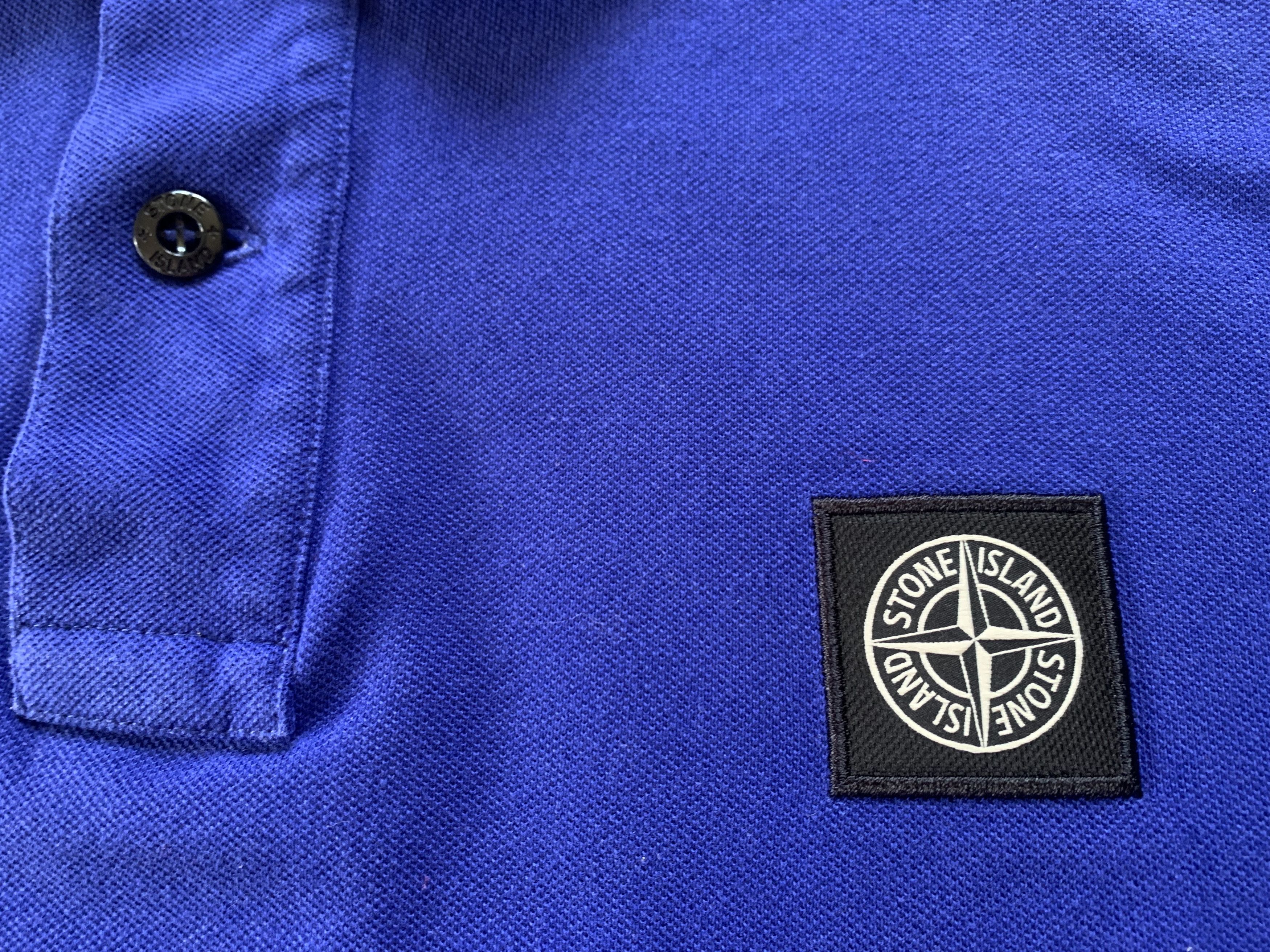 Stone Island Stone Island Slim Fit Mens Blue Polo Shirt Size US M / EU 48-50 / 2 - 5 Thumbnail