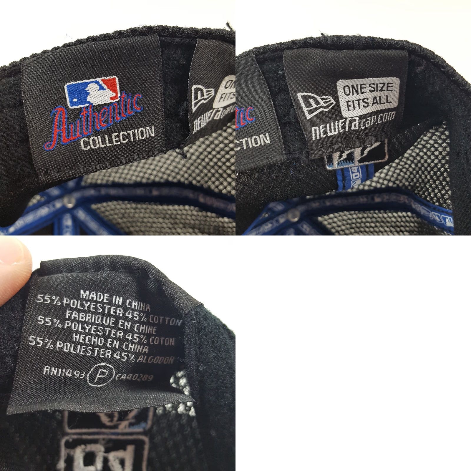 New Era VINTAGE New Era Boston Red Sox Baseball Cap Hat One Size Black Twill Adjustable 2004 World Series Retro Y2K Mens Cap Size ONE SIZE - 8 Thumbnail