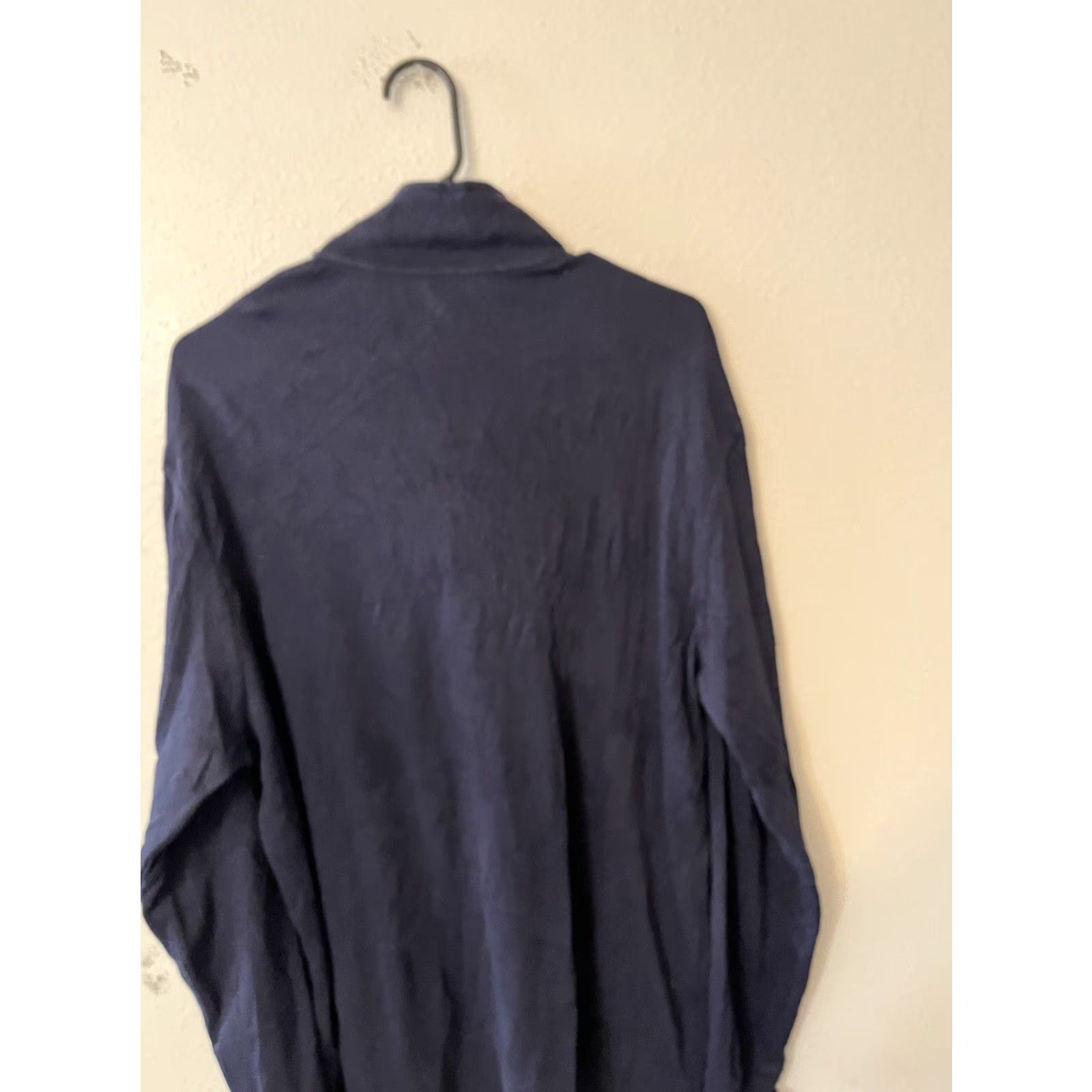 Dockers VINTAGE Dockers 1/4 Zip Sweater Men's XL Navy Blue Mock-neck 1/2 Zip Knit Solid Acrylic, Cotton 100% Blue Mens XL Size US XL / EU 56 / 4 - 2 Thumbnail