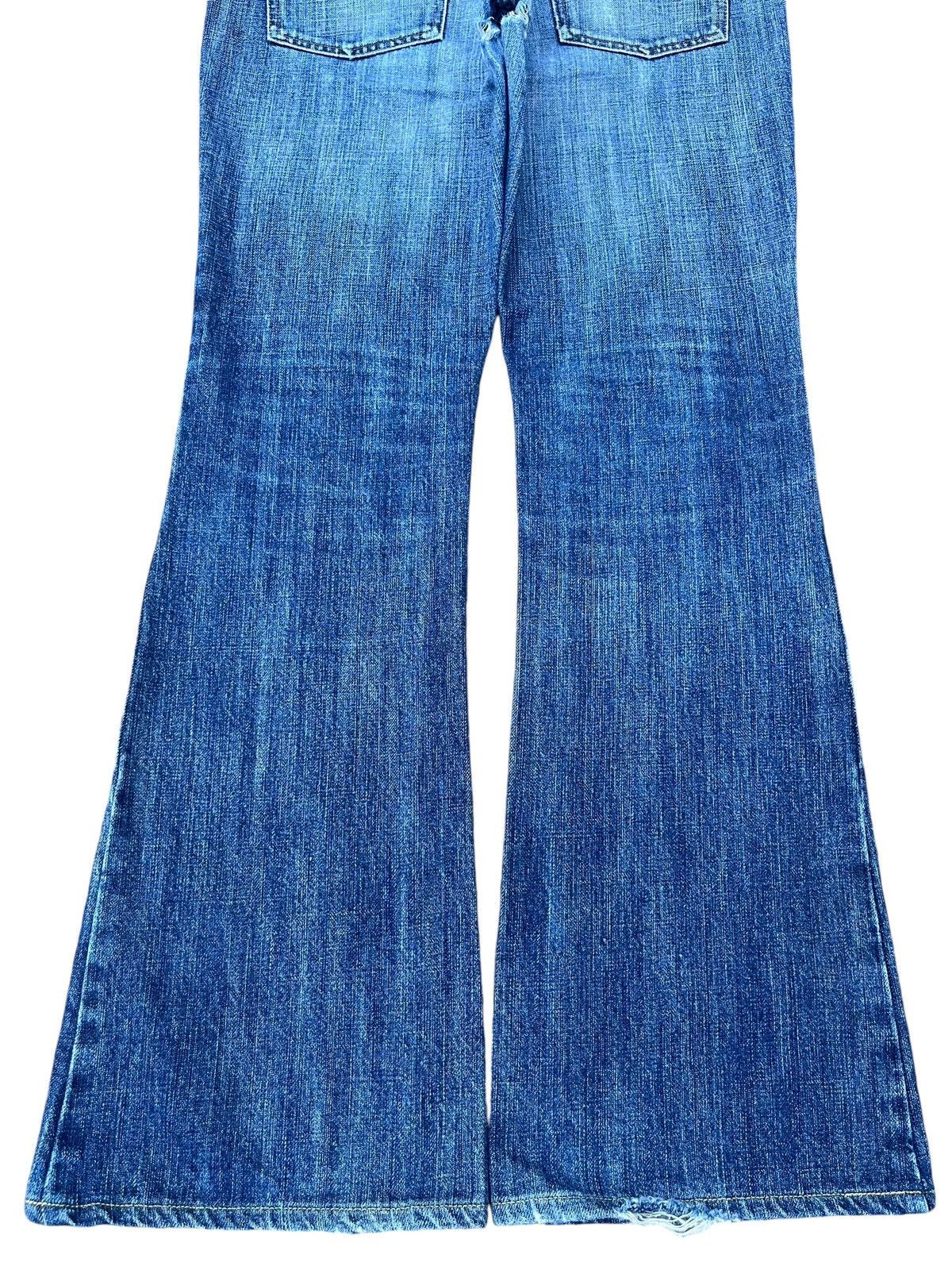 Burgus Plus × Japanese Brand × Le Grande Bleu (L.G.B.) Vintage Japanese Brand Burgus Plus Blue Washed Flare Jeans Size US 33 - 6 Thumbnail