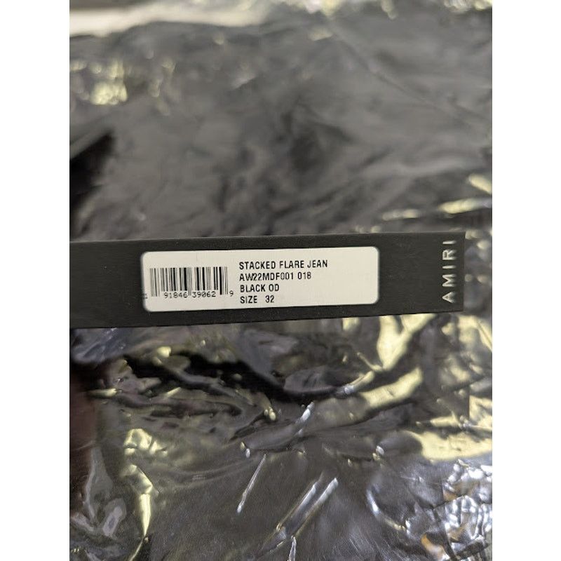 Amiri o1rshd1 Q:2 / Stacked Flare Jeans in Black OD Size US 32 / EU 48 - 23 Thumbnail