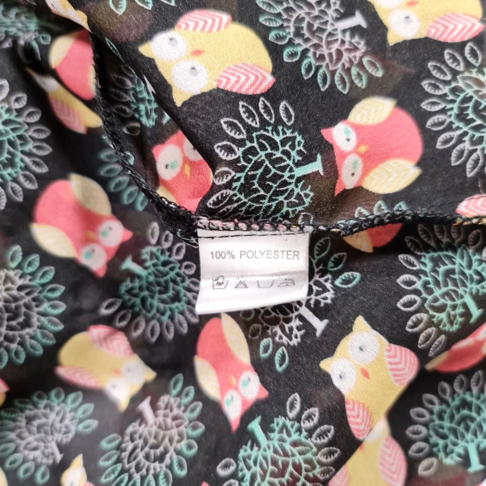 Vintage Traffic People Womens Dress Black Knee Length A-Line Sleeveless Owl Print Shirt* (Note: No new information added) Size M / US 6-8 / IT 42-44 - 6 Thumbnail