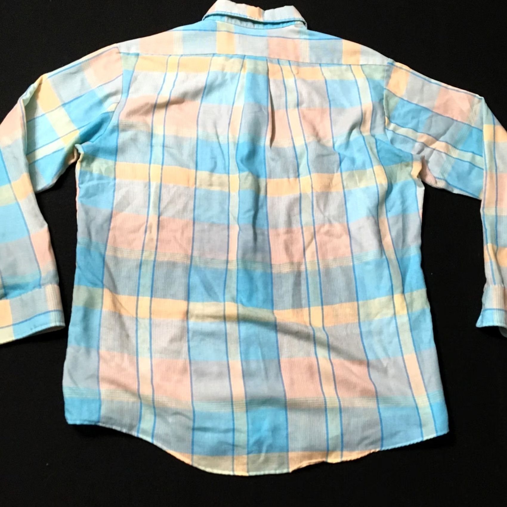 Vintage VINTAGE Par Four Sportswear Button-Up Shirt Men Large Short Sleeve Blue Yellow Size US L / EU 52-54 / 3 - 6 Thumbnail