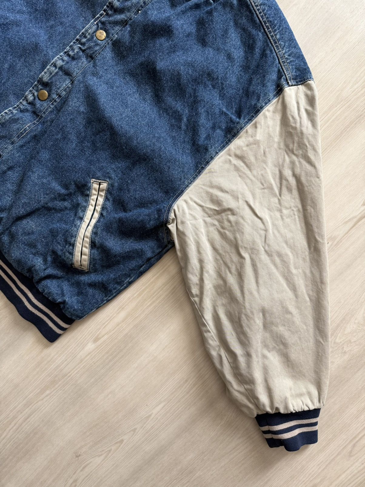 Vintage Vintage Expedition Gear Denim Jean Varsity Bomber Sz XL Size US XL / EU 56 / 4 - 2 Thumbnail