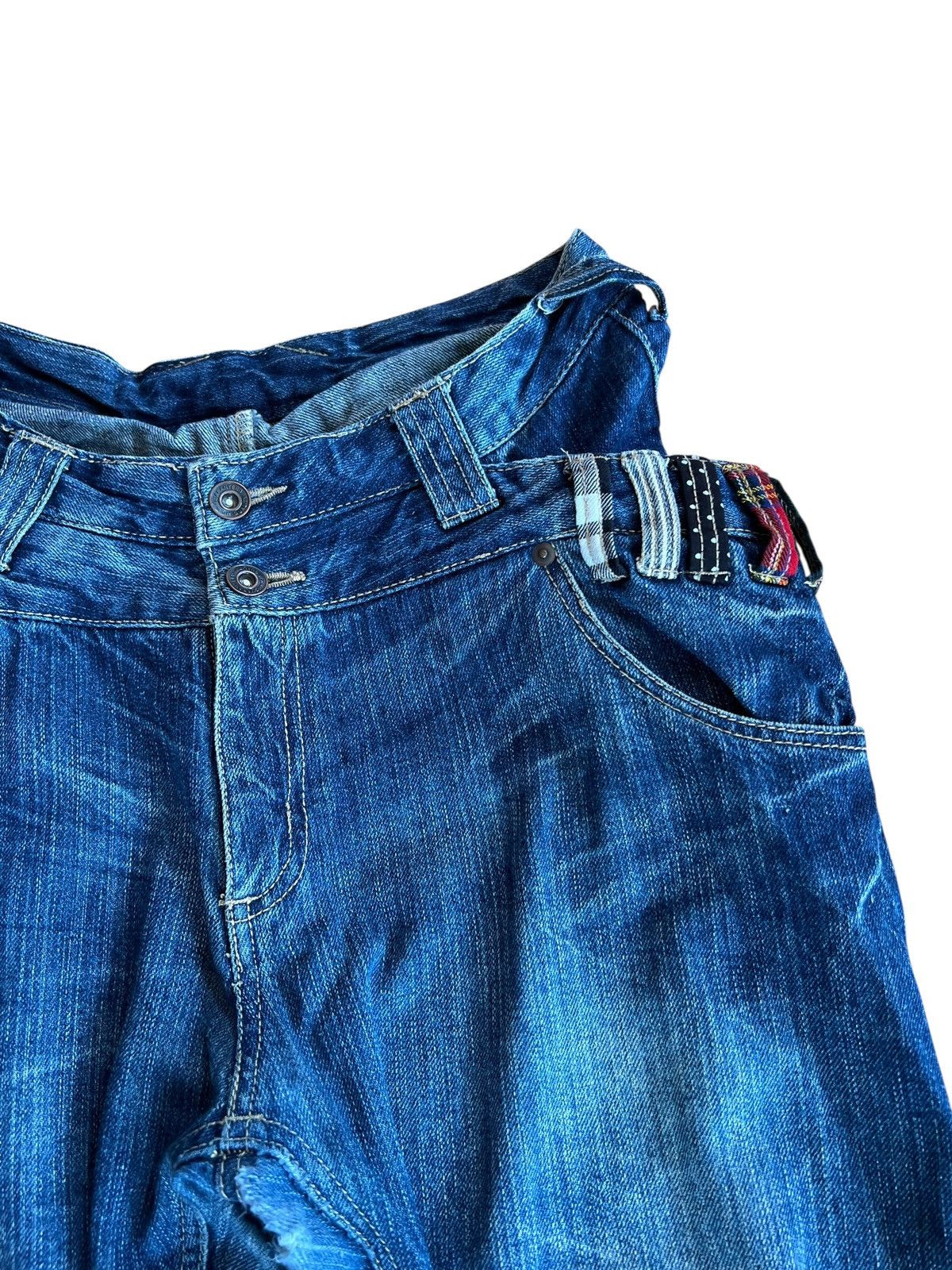 Japanese Brand Vintage Japanese Brand Double Waist Clawmark Jean Japan Size US 28 / EU 44 - 5 Thumbnail