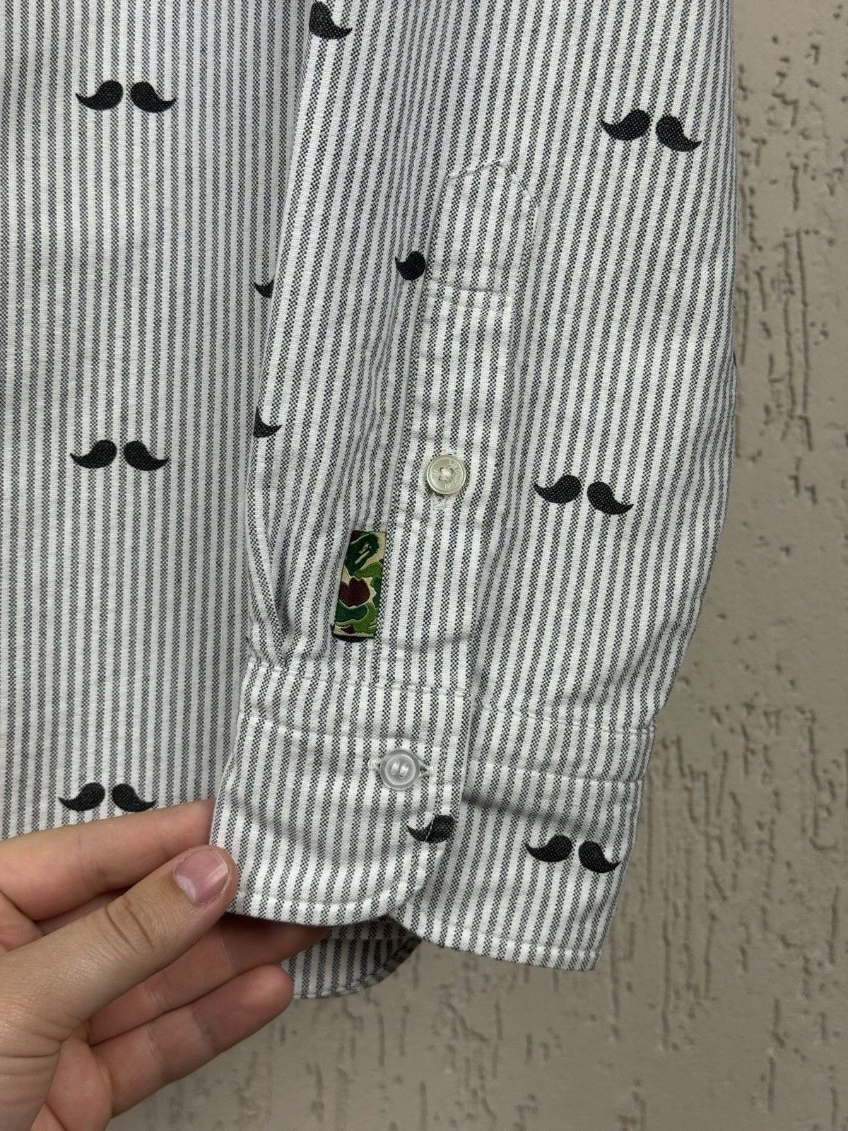 Bape Mr. Bathing Ape Cotton Check Shirt Gray Bape Made in Japan Size US L / EU 52-54 / 3 - 9 Thumbnail