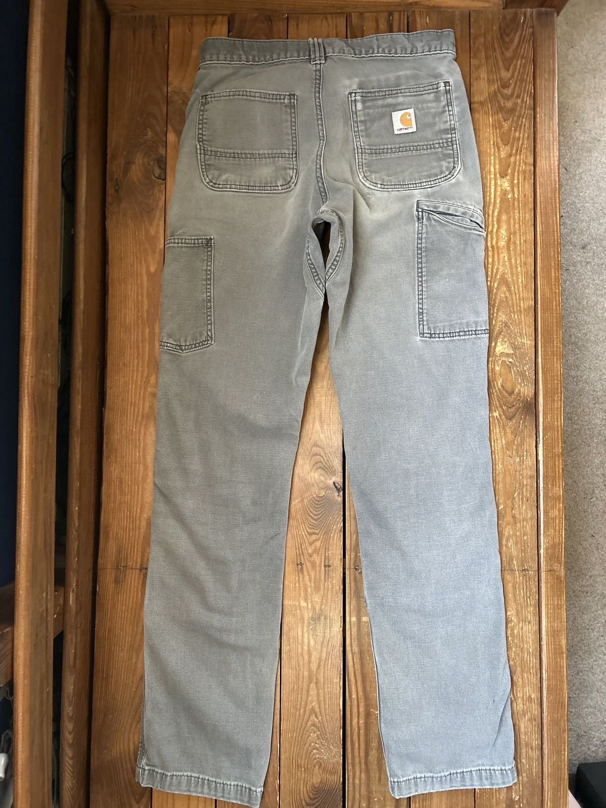 Carhartt × Vintage Vintage Carhartt Double Knee Grey Pants Size US 30 / EU 46 - 2 Thumbnail