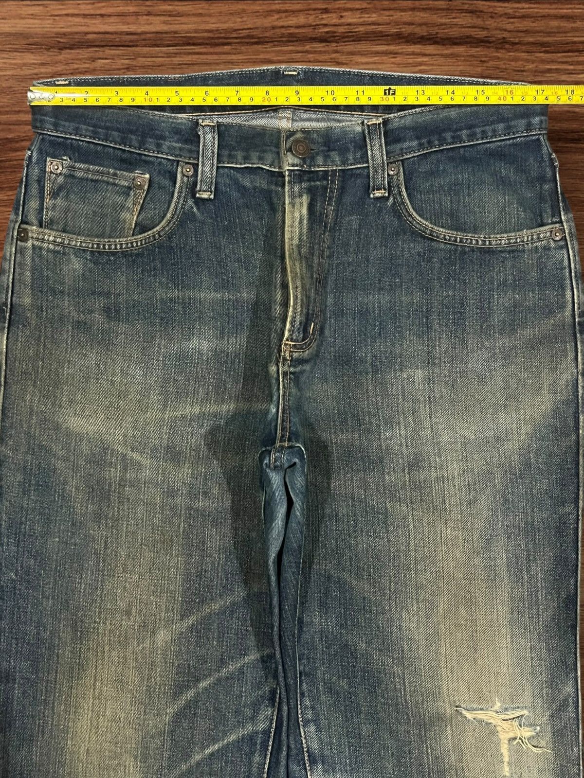 Edwin × Japanese Brand Vintage Japanese Brand Edwin Blue Mud Washed Distressed Jean Size US 32 / EU 48 - 14 Thumbnail