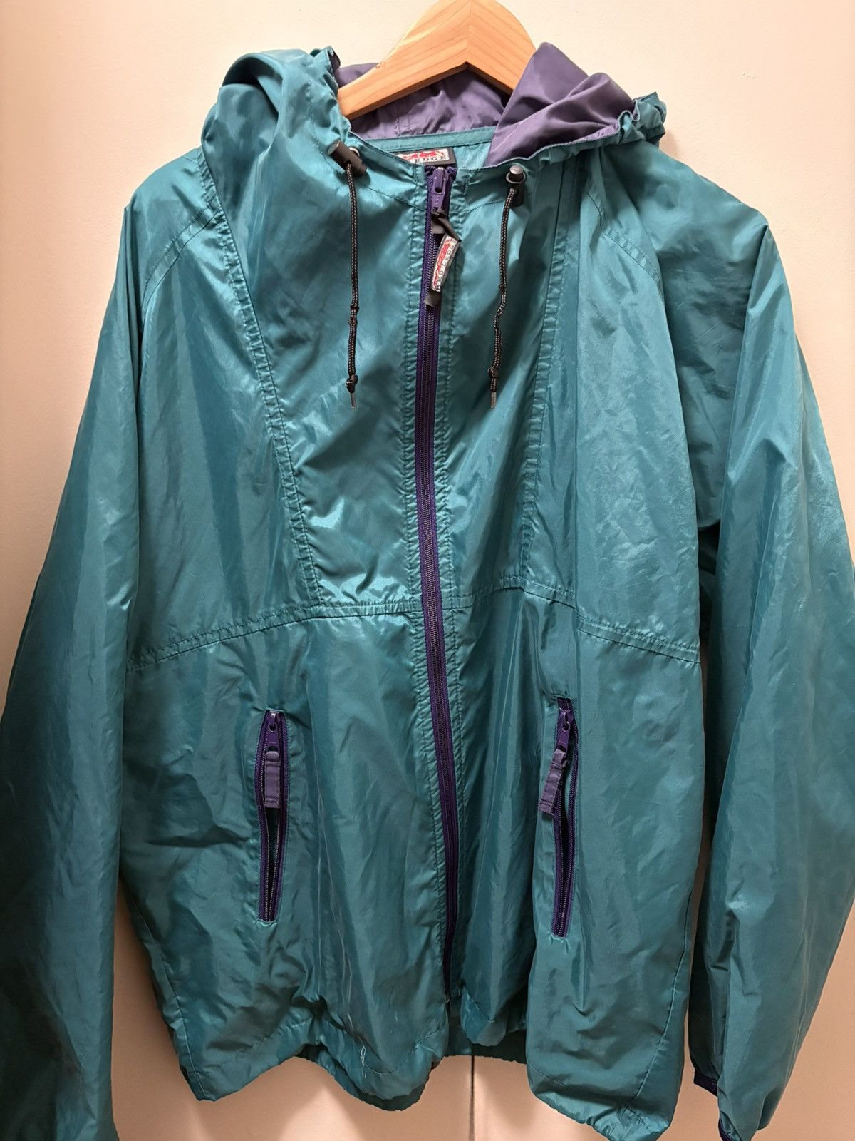 Other Nylon Teal Windbreaker Size US L / EU 52-54 / 3 - 1 Thumbnail