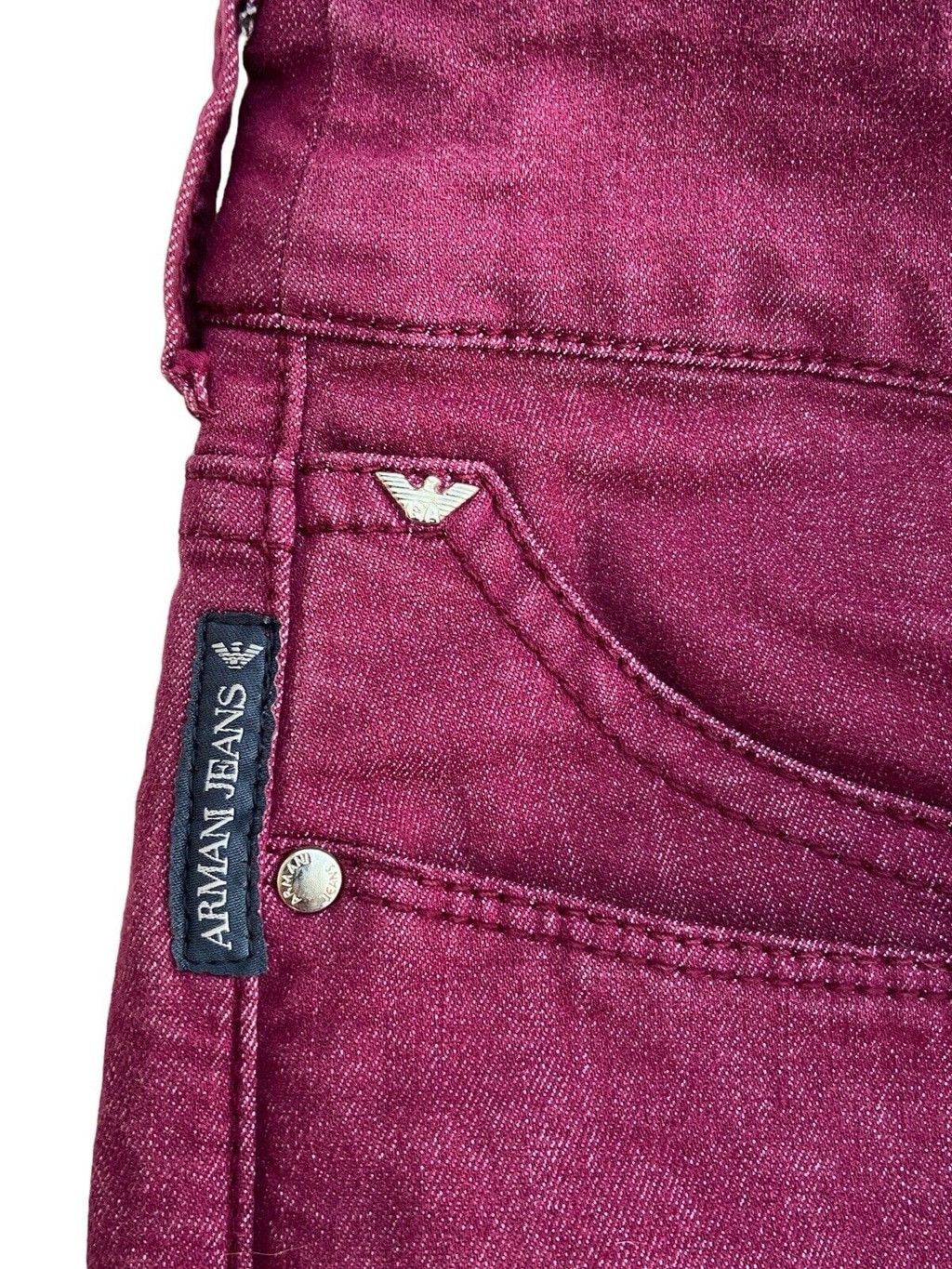 Armani AJ Armani Jeans Women Stretchy Denim EUR 27 USA 27 Purple Size 27" / US 4 / IT 40 - 8 Thumbnail