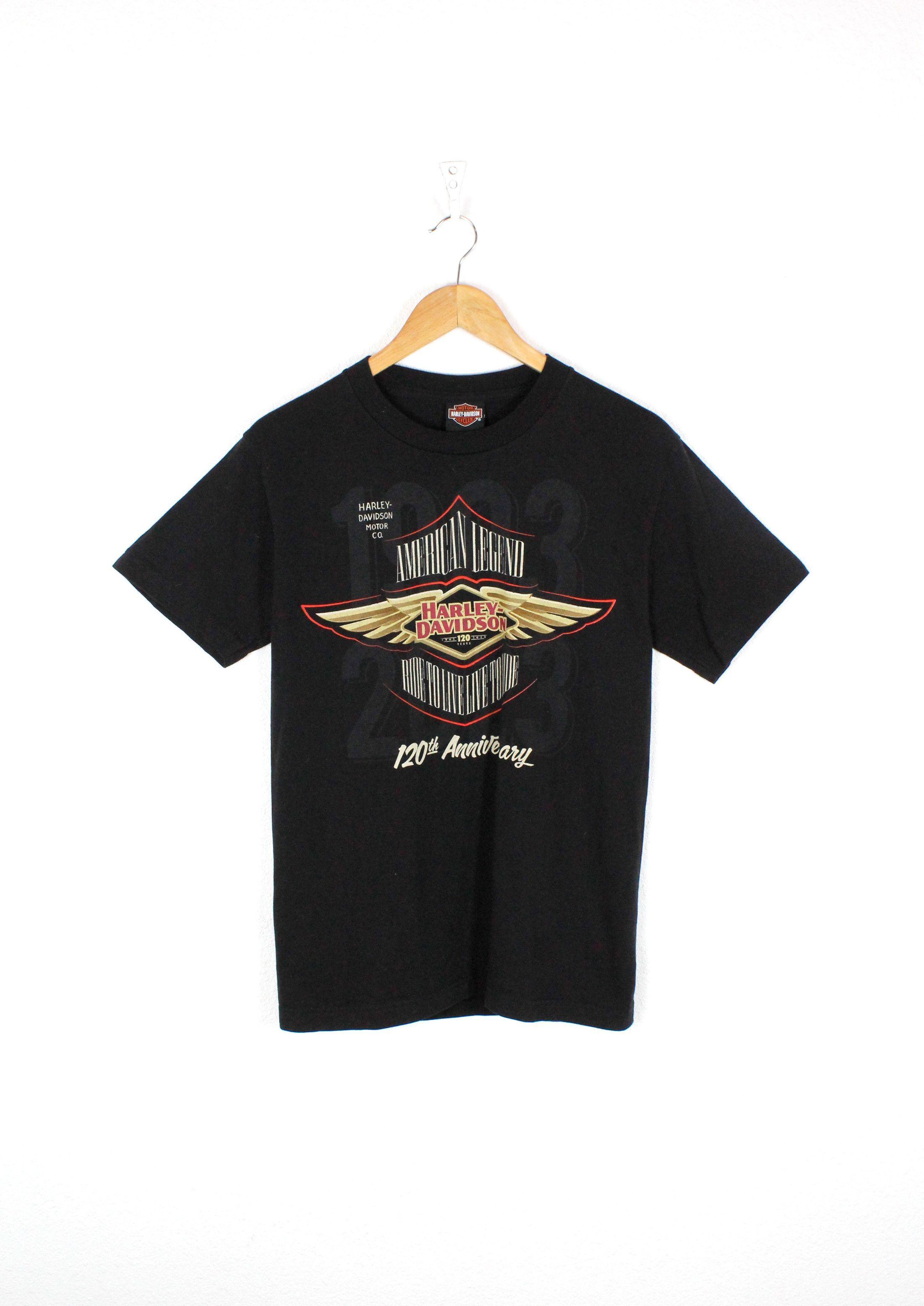 Harley Davidson × Vintage × West Coast Choppers Harley Davidson 120th Anniversary Bike T-shirt Tee Size US S / EU 44-46 / 1 - 1 Thumbnail
