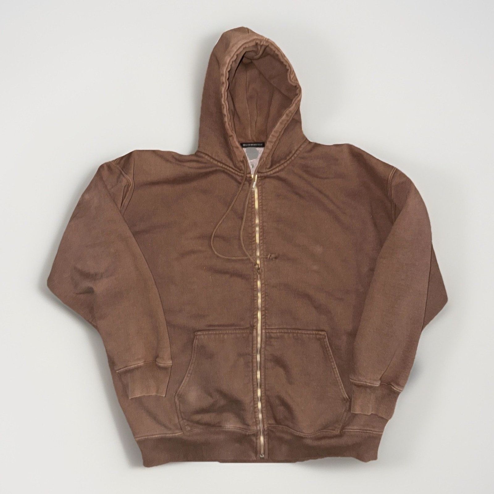 Brandy Melville × Vintage Brandy Melville Brown Full Zip Hoodie Oversized 26x26 XL Size XL / US 12-14 / IT 48-50 - 1 Thumbnail