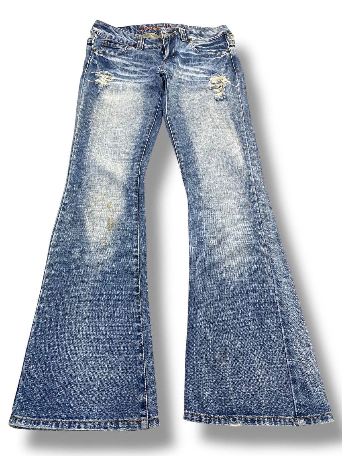 Japanese Brand Japanese Brand Faded Light Wash Style Flare Jeans Size US 30 / EU 46 - 1 Thumbnail