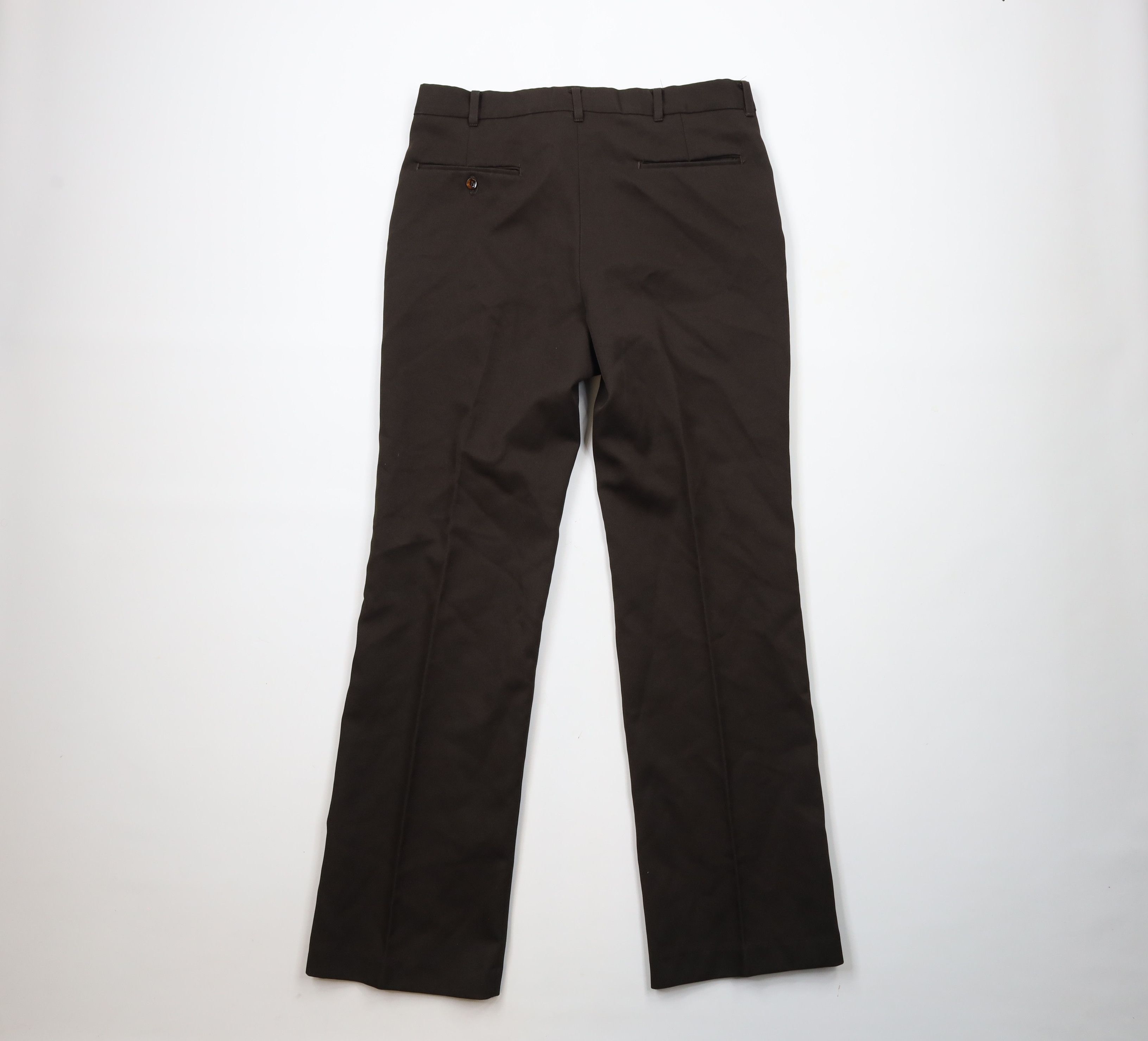 Vintage Vintage 70s Streetwear Flared Wide Leg Chino Pants Brown USA Size US 34 / EU 50 - 9 Thumbnail
