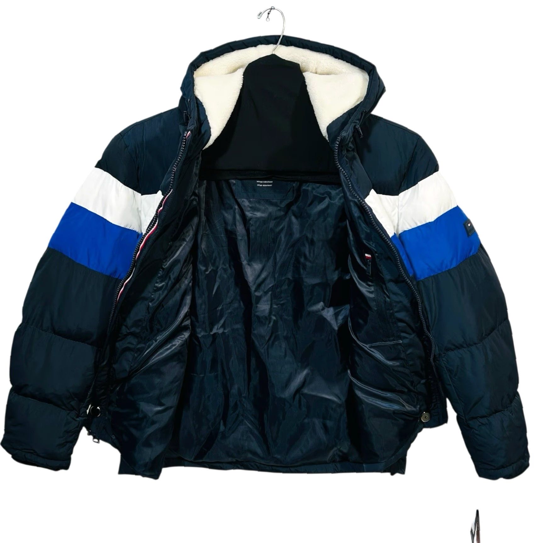 Tommy Hilfiger Tommy Hilfiger Men’s Hooded Puffer Jacket XL Blue Quilted Winter Coat Jacket Size US XL / EU 56 / 4 - 5 Thumbnail