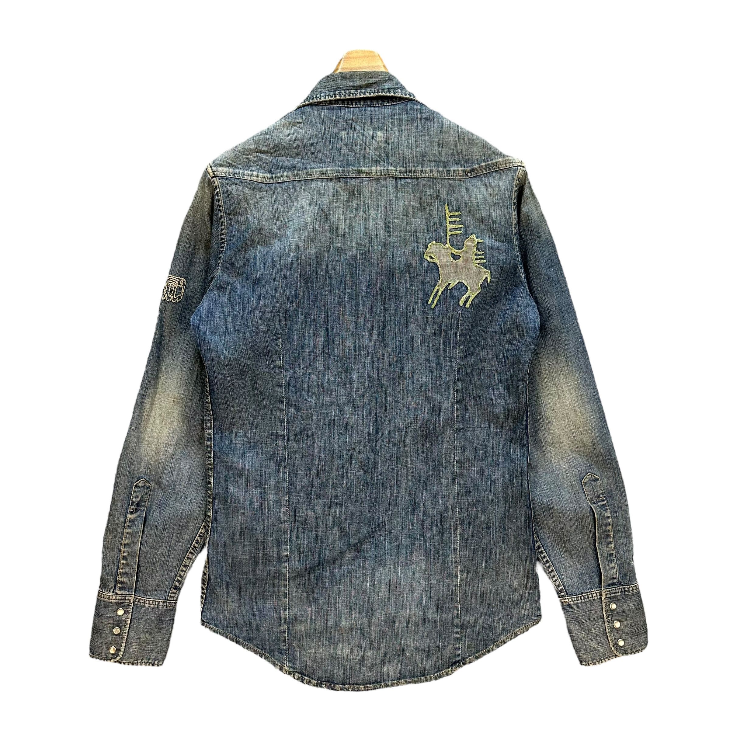 Dsquared2 DSQUARED2 Snap Button Shirt Jean Jacket #A52-1212 Size L / US 10 / IT 46 - 15 Thumbnail