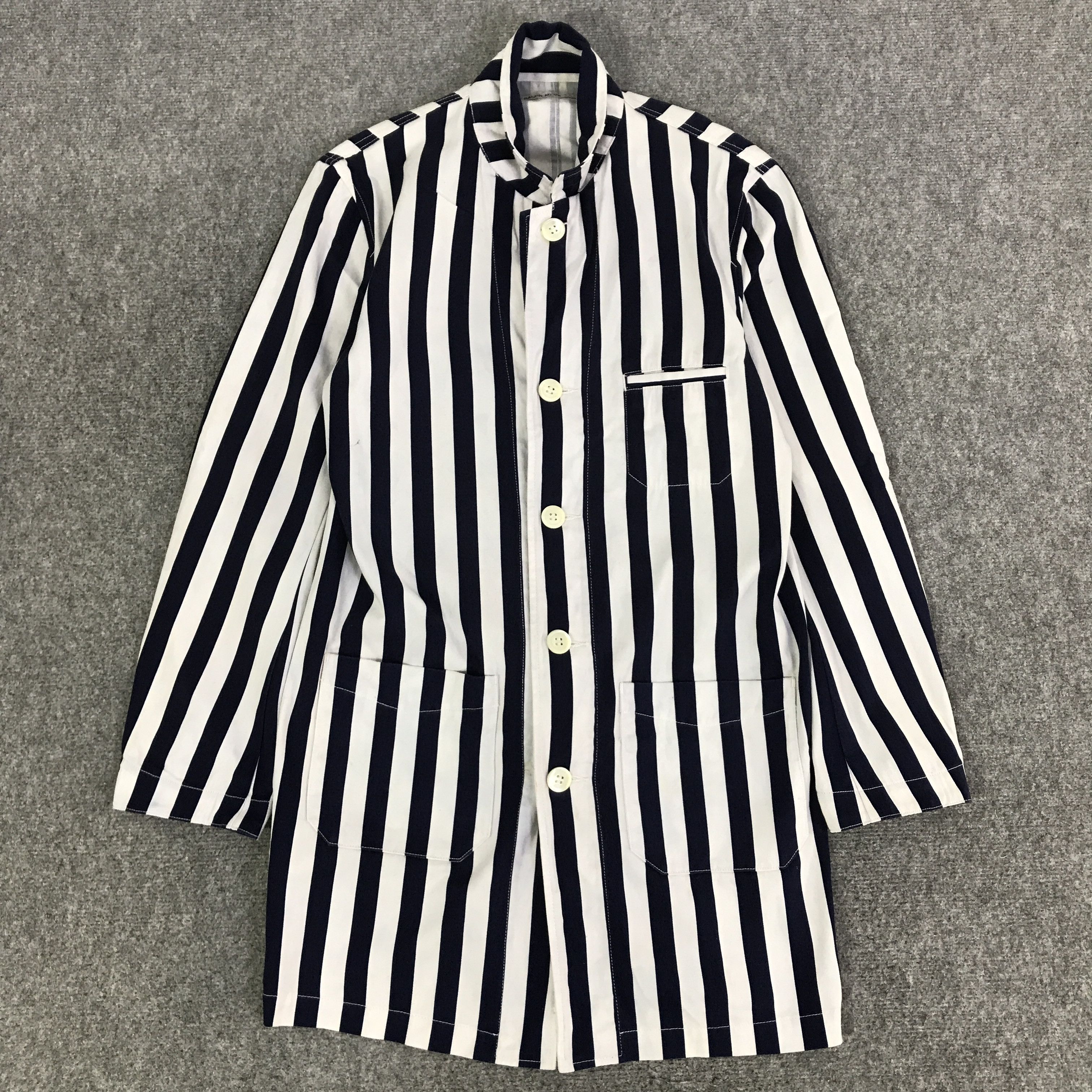 Japanese Brand GAIJIN MADE STRIPED BLAZER PARKAS JACKET K108B14 Size US L / EU 52-54 / 3 - 1 Thumbnail